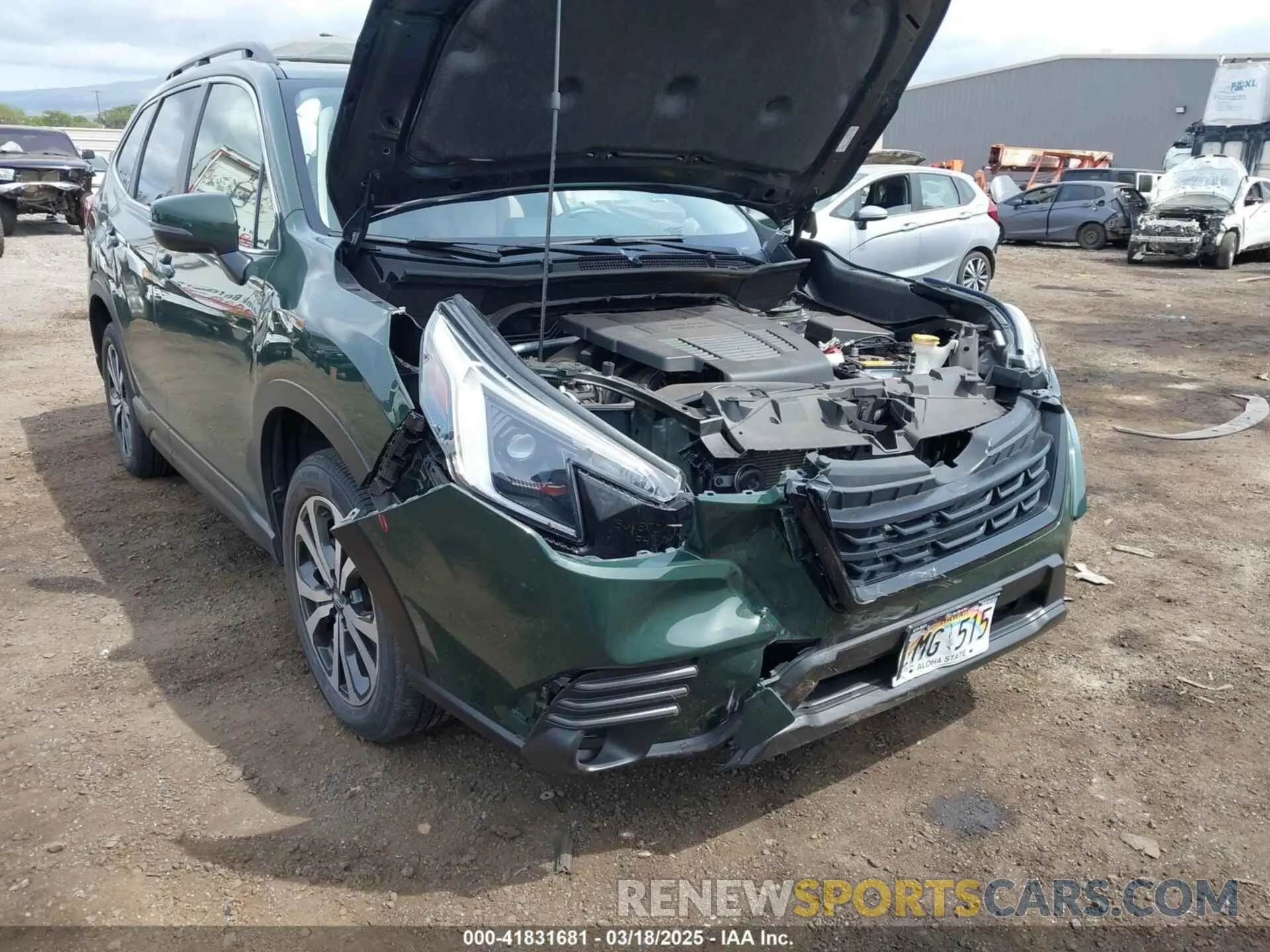 6 fotografías del automóvil dañado JF2SKAPCXNH440181 SUBARU FORESTER 2022