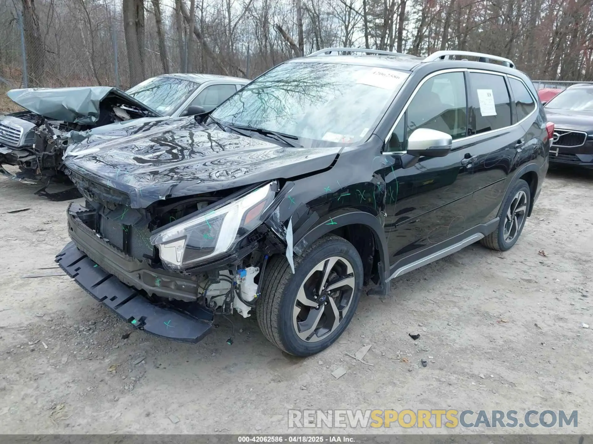 2 fotografías del automóvil dañado JF2SKARC0NH436539 SUBARU FORESTER 2022