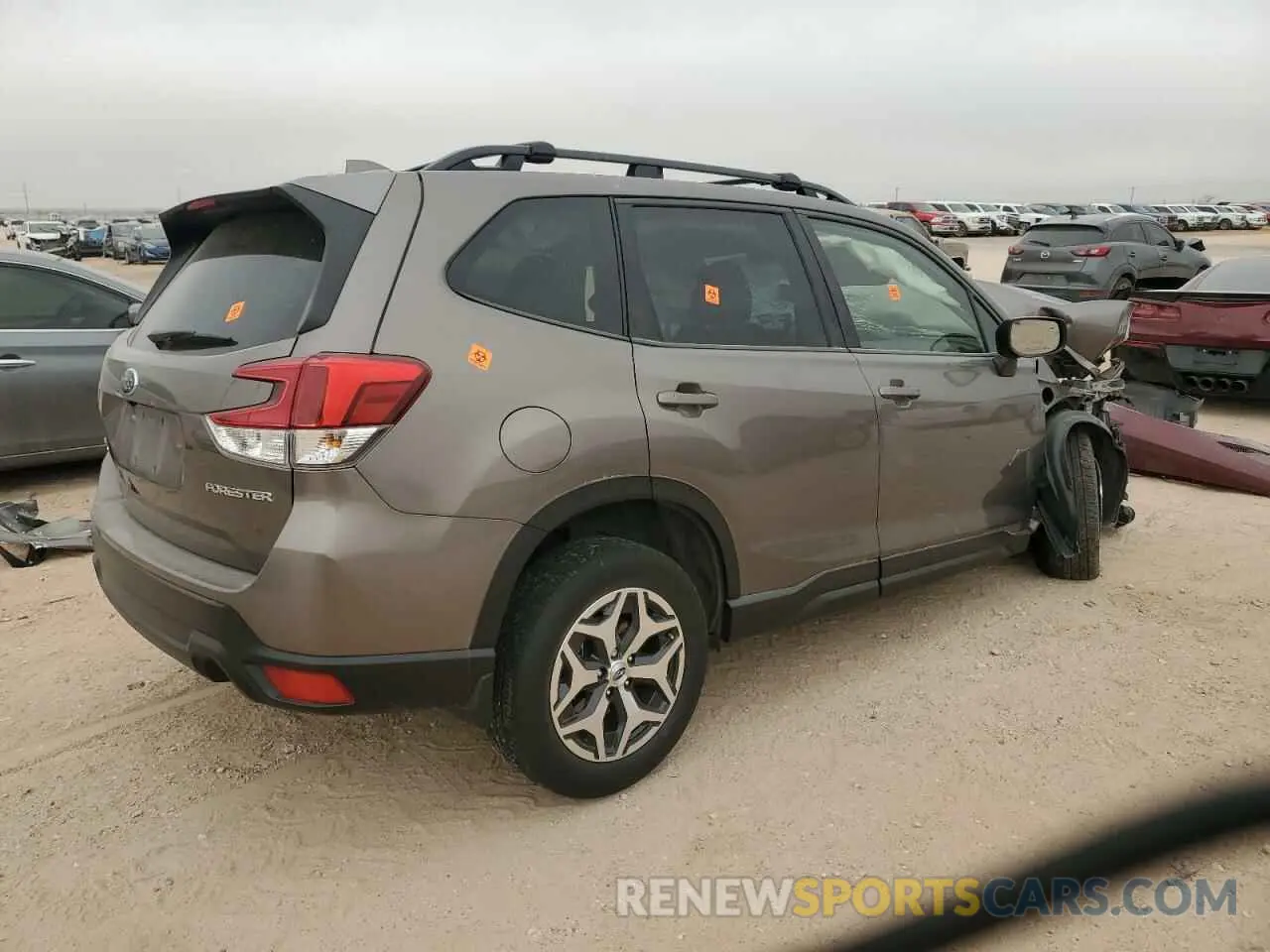 3 fotografías del automóvil dañado JF2SKADC6PH485092 SUBARU FORESTER 2023