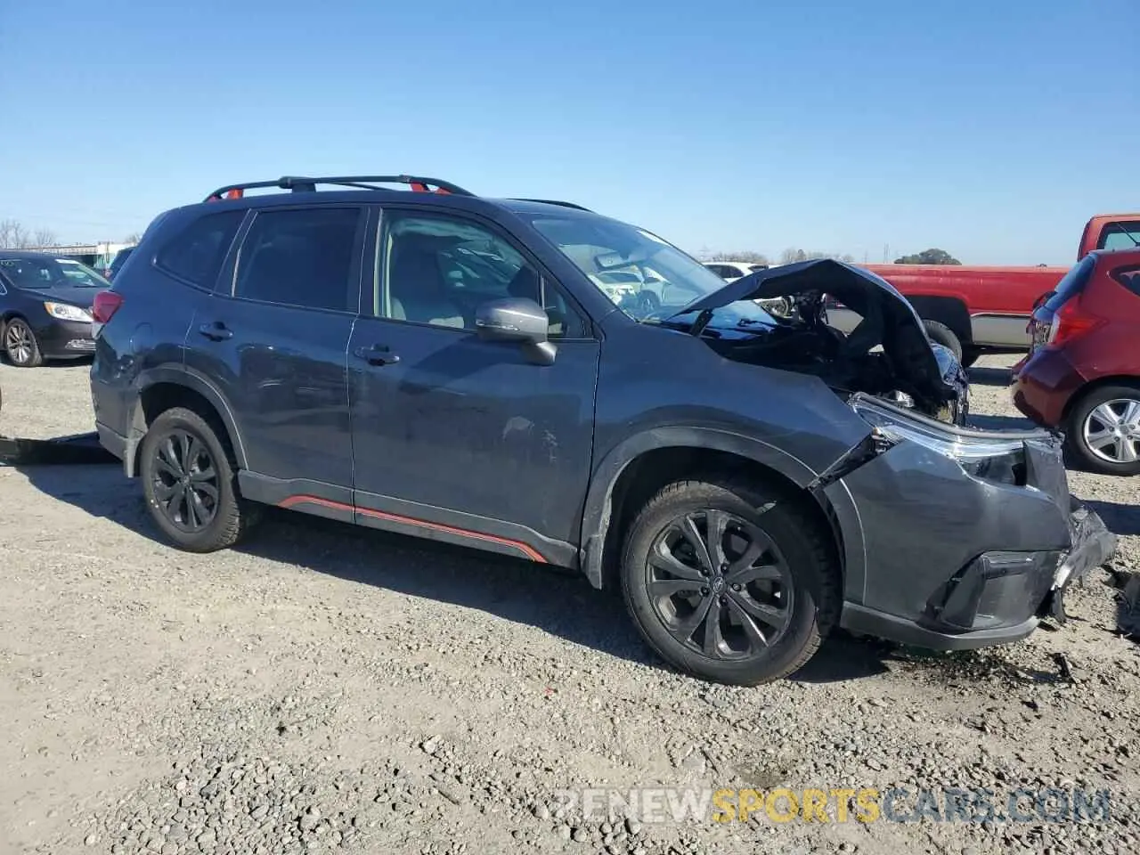 4 fotografías del automóvil dañado JF2SKAJC7PH466135 SUBARU FORESTER 2023