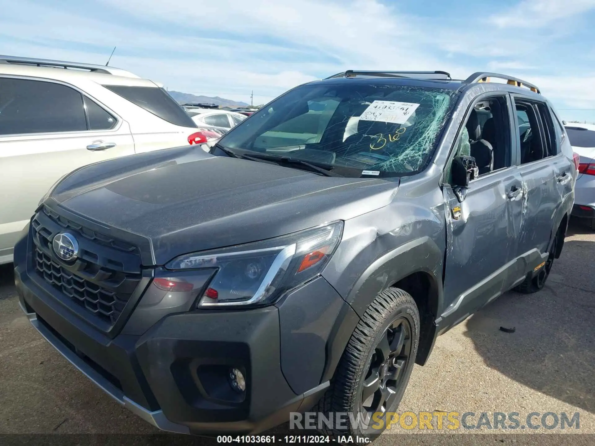 2 fotografías del automóvil dañado JF2SKAMC5PH502206 SUBARU FORESTER 2023