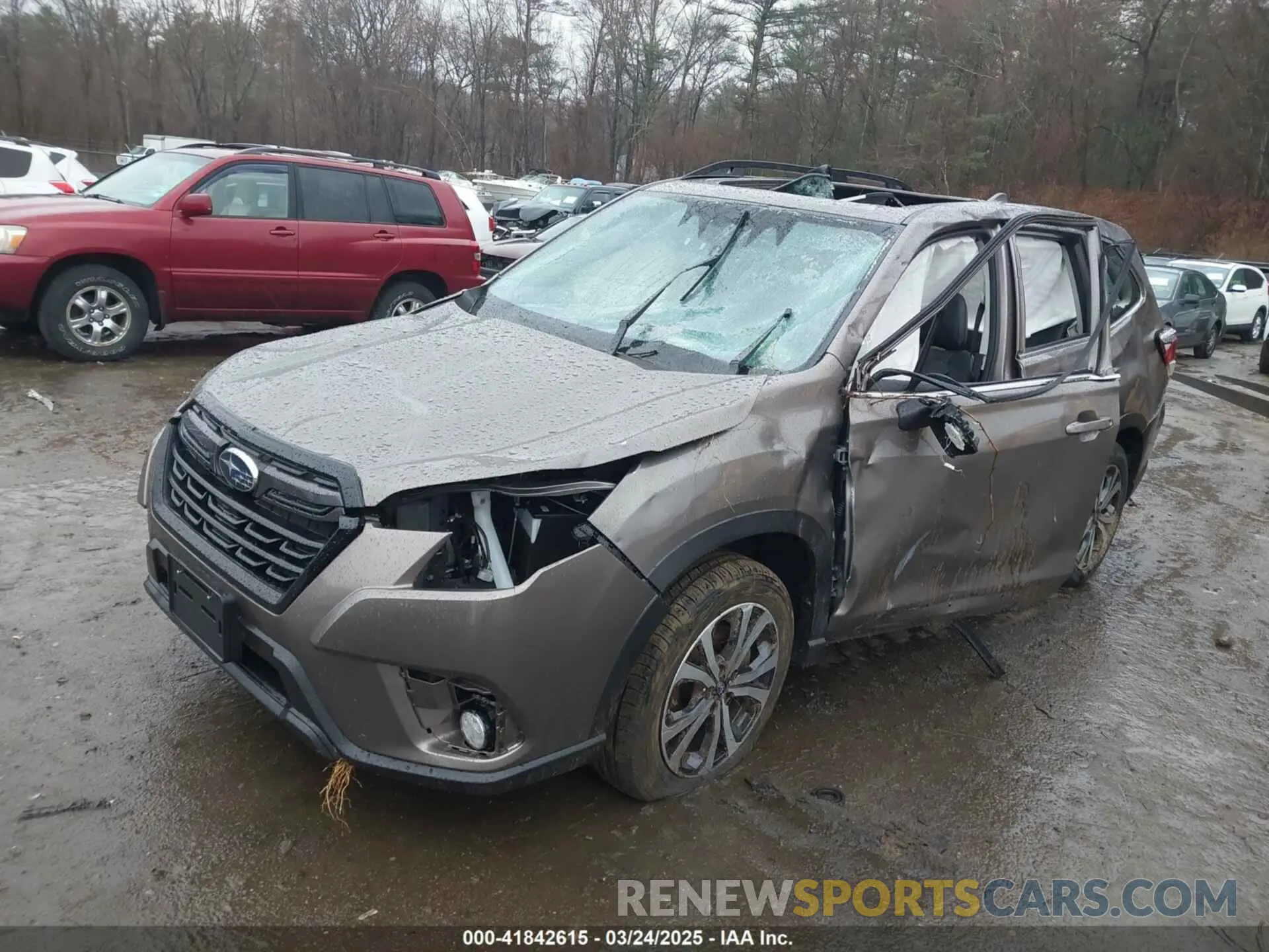 2 fotografías del automóvil dañado JF2SKANC2PH508866 SUBARU FORESTER 2023