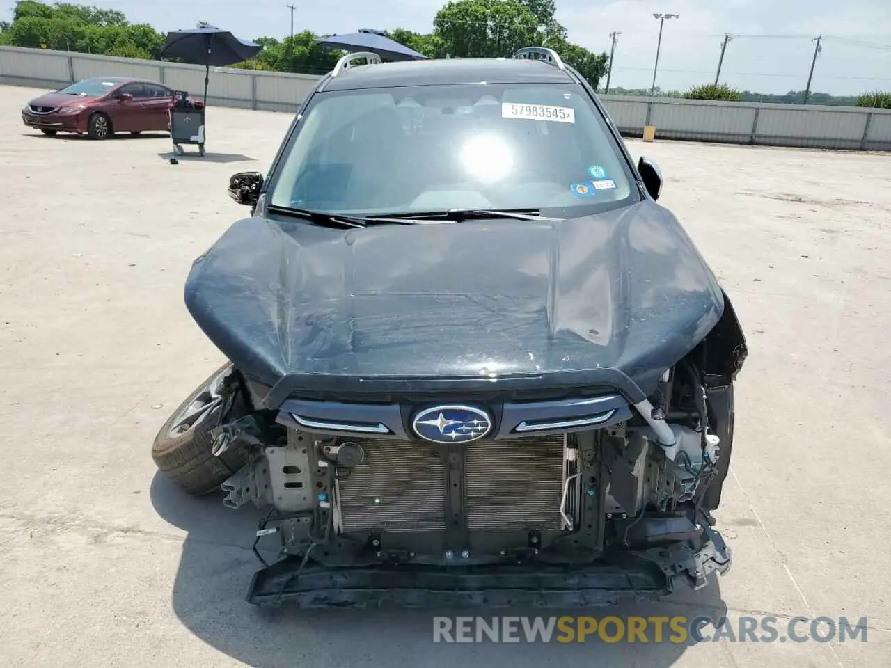 5 fotografías del automóvil dañado JF2SKARC2PH403559 SUBARU FORESTER 2023