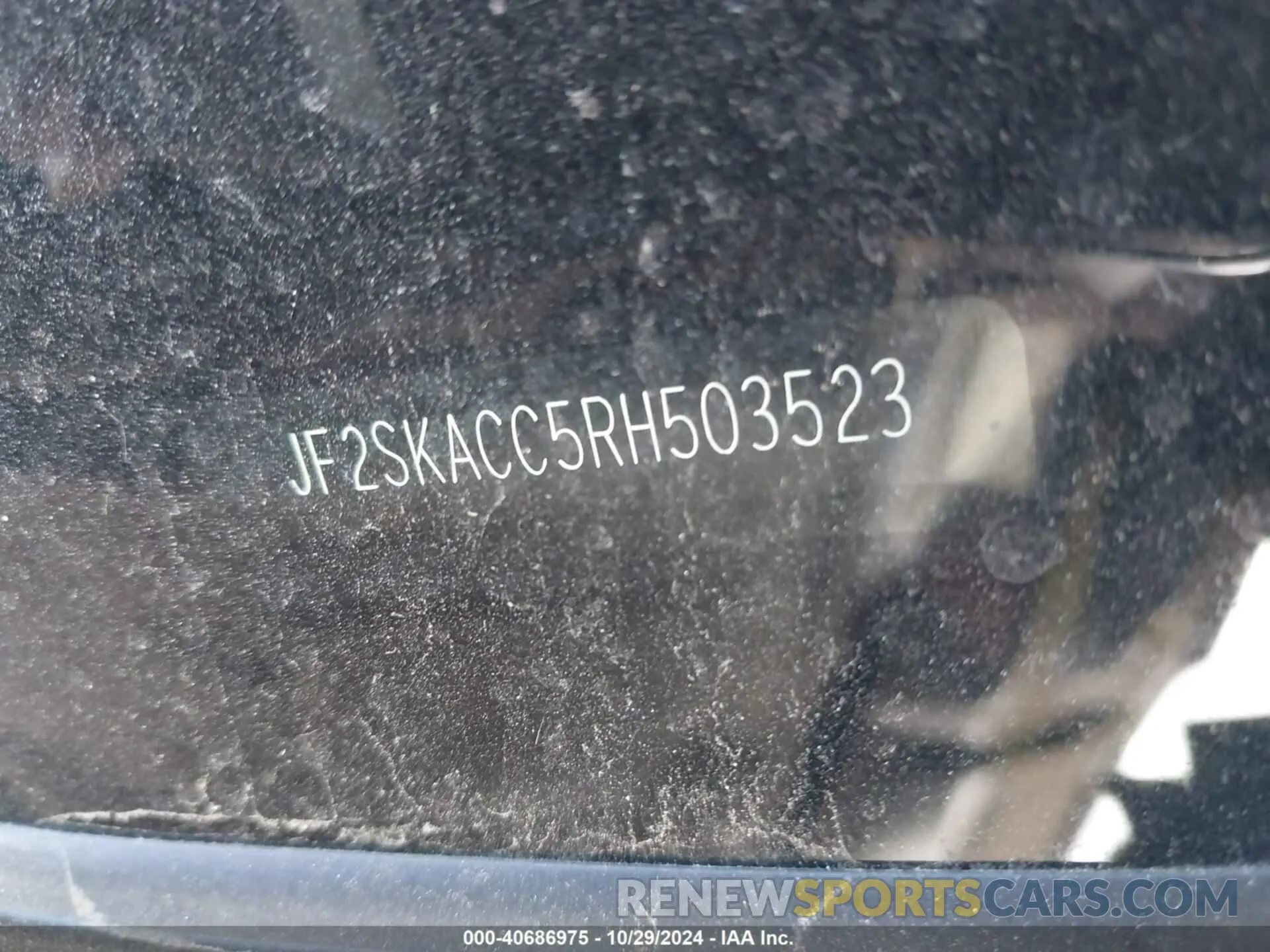 9 fotografías del automóvil dañado JF2SKACC5RH503523 SUBARU FORESTER 2024