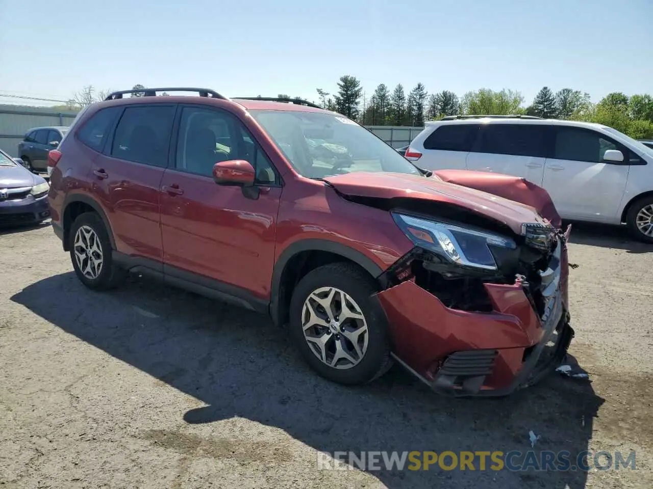 4 fotografías del automóvil dañado JF2SKADC7RH404099 SUBARU FORESTER 2024