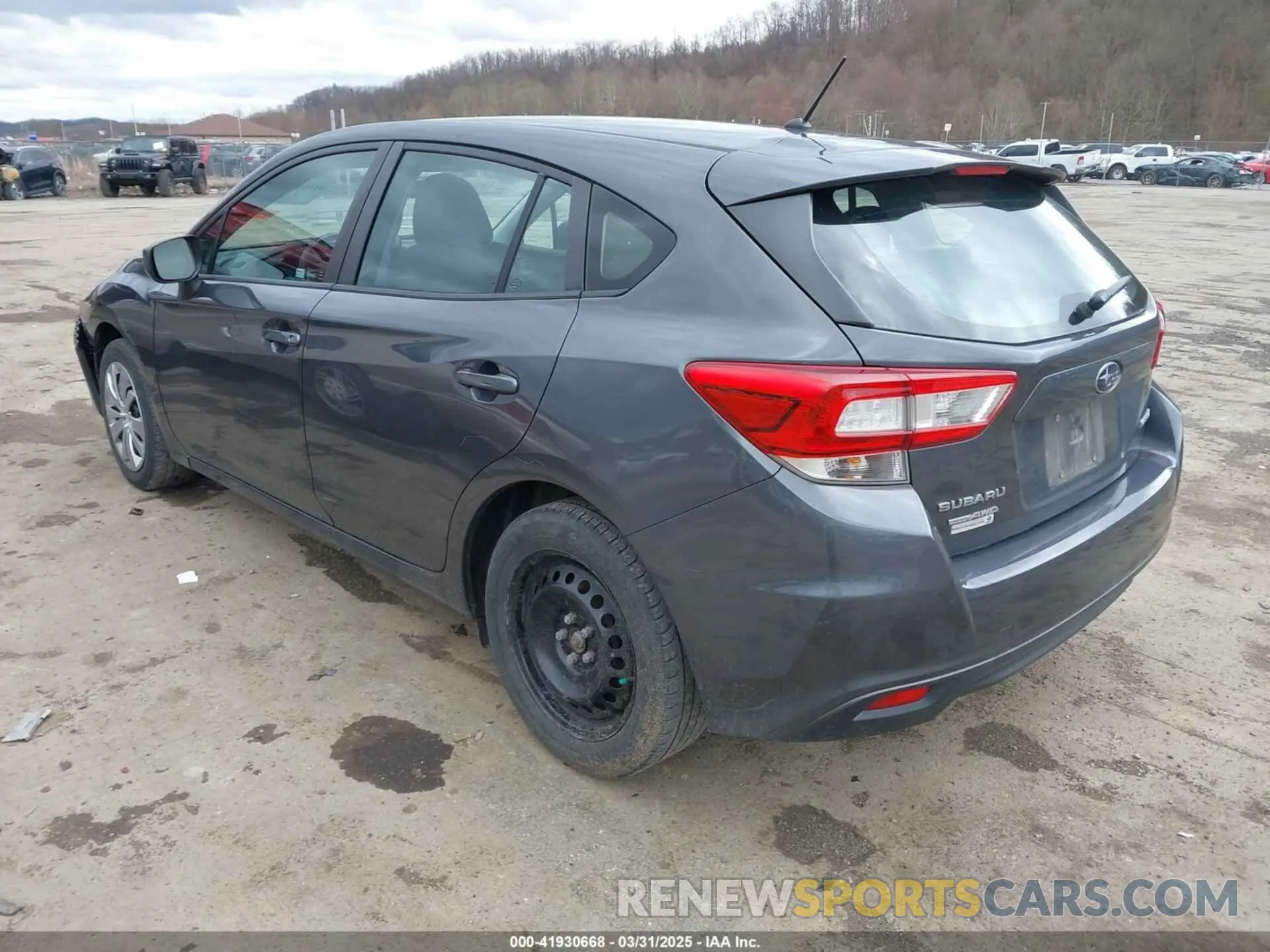 3 fotografías del automóvil dañado 4S3GTAA60K3758517 SUBARU IMPREZA 2019