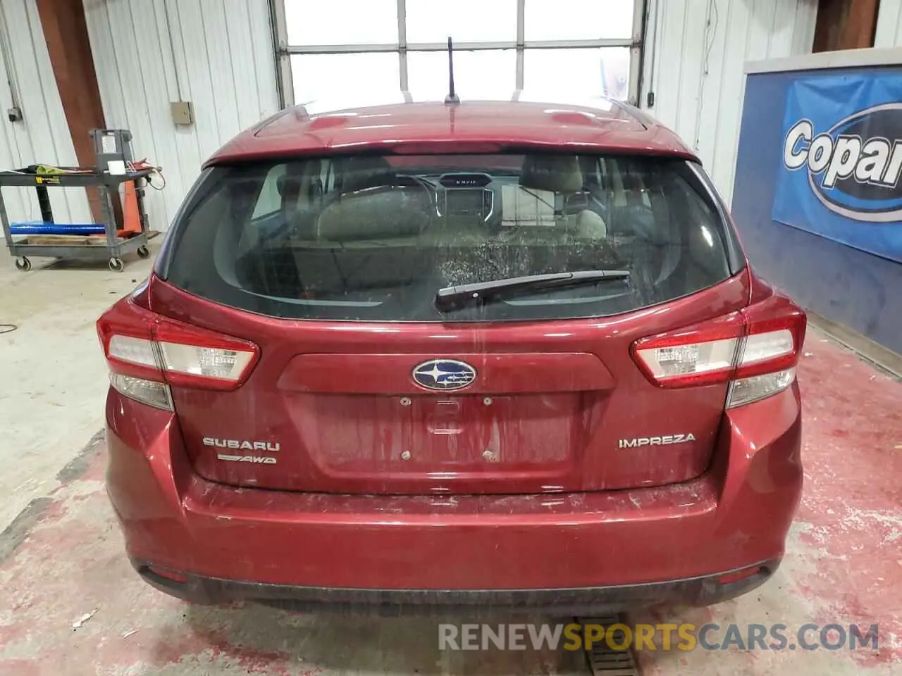 6 fotografías del automóvil dañado 4S3GTAA65K3728476 SUBARU IMPREZA 2019