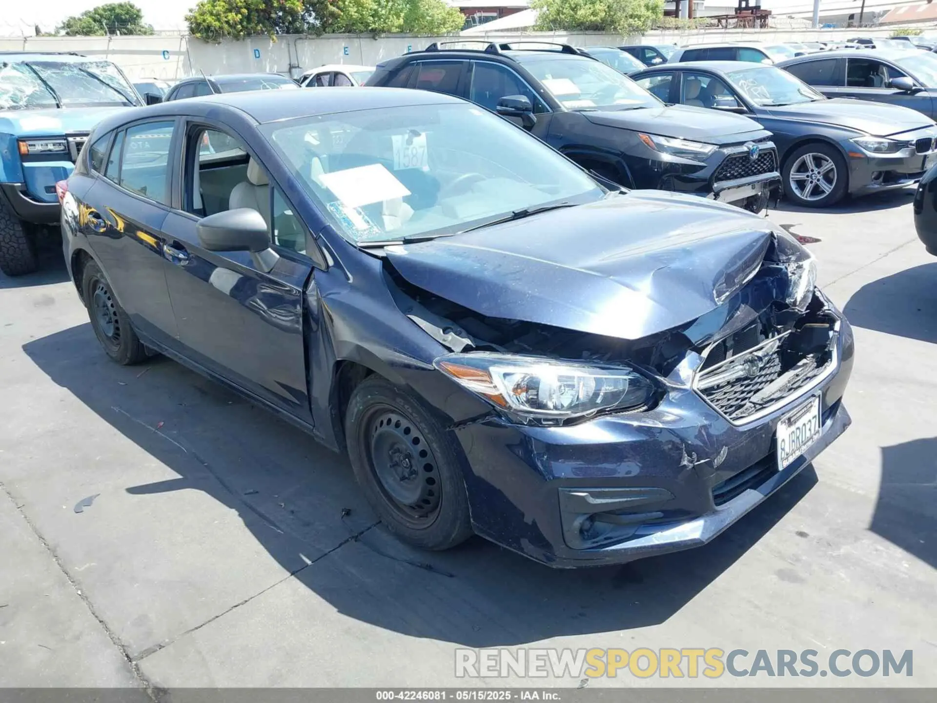 1 fotografías del automóvil dañado 4S3GTAA68K1726006 SUBARU IMPREZA 2019