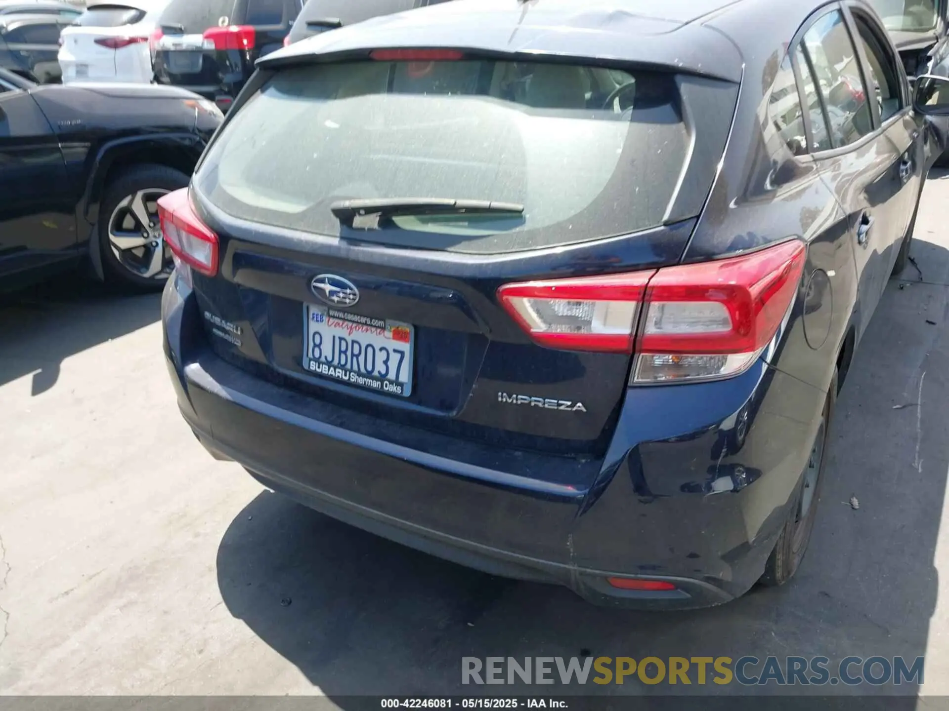 17 fotografías del automóvil dañado 4S3GTAA68K1726006 SUBARU IMPREZA 2019