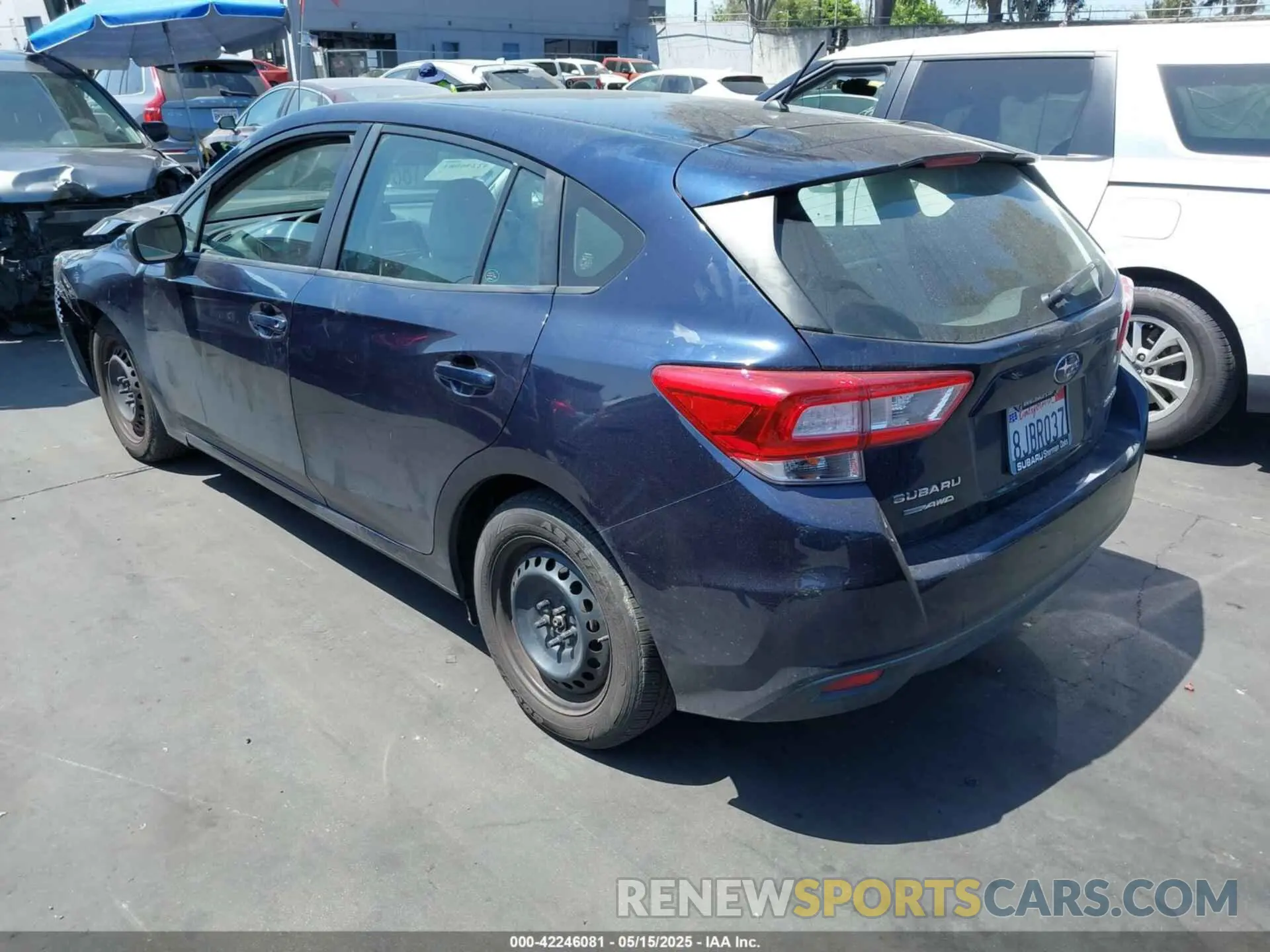 3 fotografías del automóvil dañado 4S3GTAA68K1726006 SUBARU IMPREZA 2019