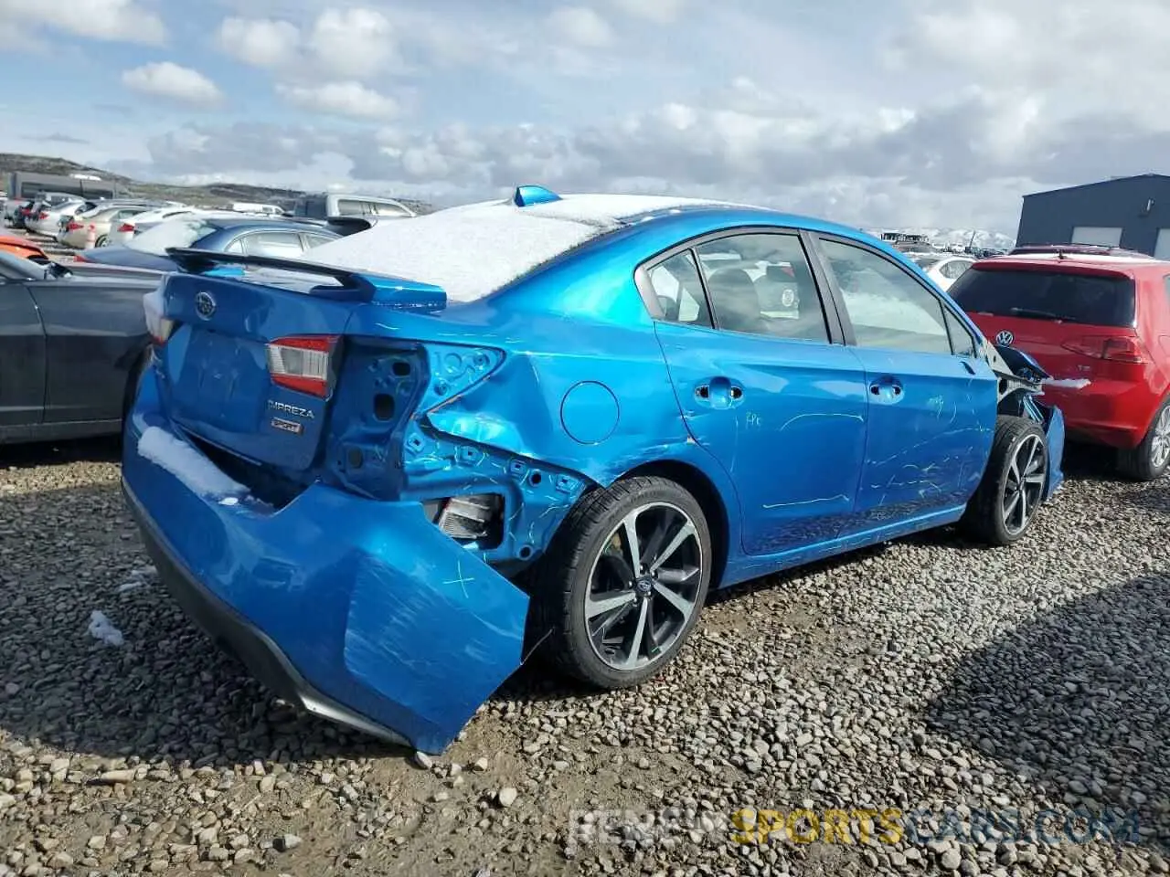 3 fotografías del automóvil dañado 4S3GKAL66L3604203 SUBARU IMPREZA 2020