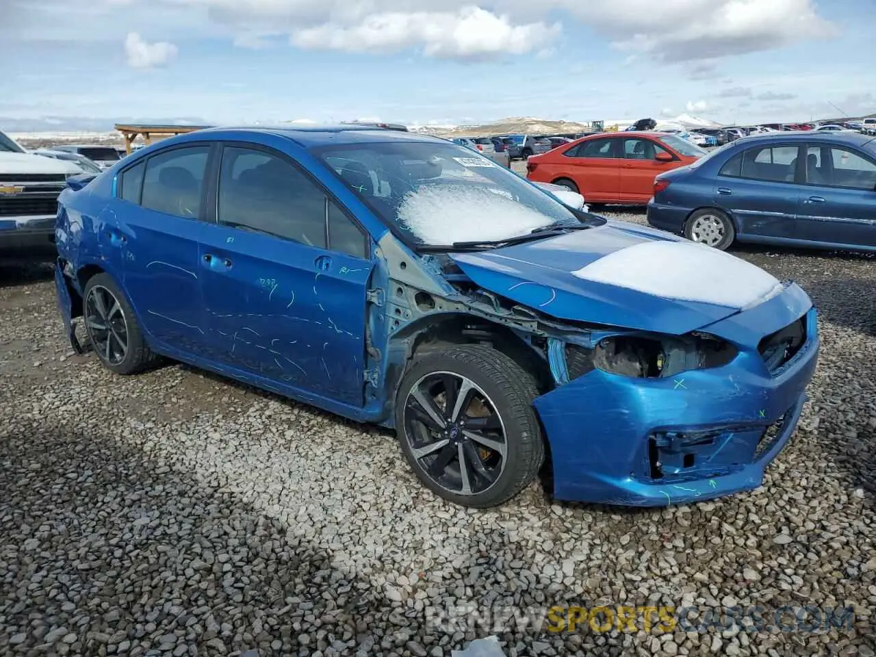 4 fotografías del automóvil dañado 4S3GKAL66L3604203 SUBARU IMPREZA 2020