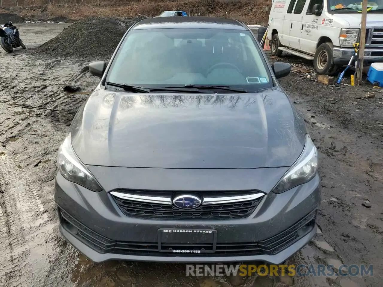 5 fotografías del automóvil dañado 4S3GKAA60M1606108 SUBARU IMPREZA 2021