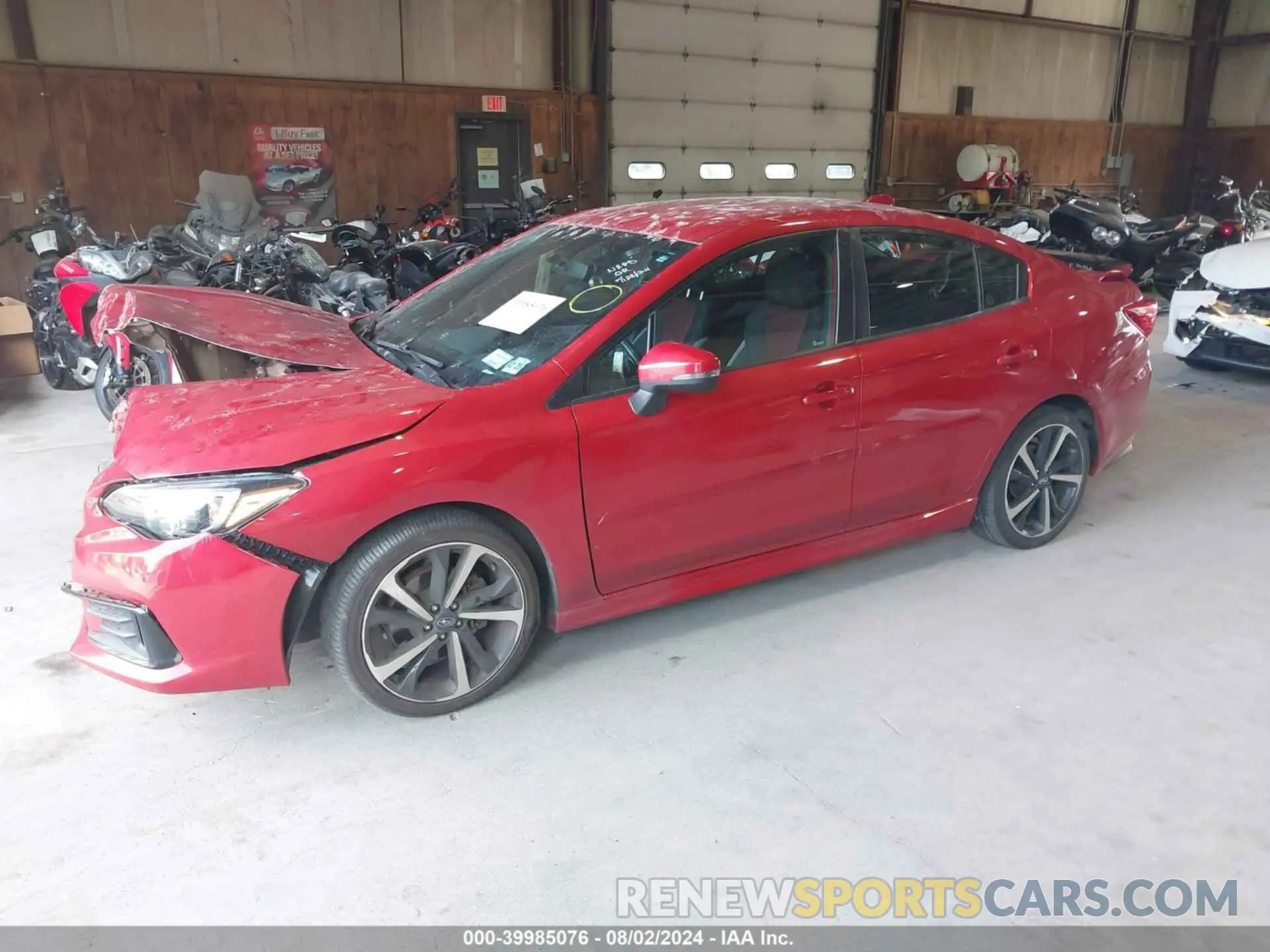 2 fotografías del automóvil dañado 4S3GKAL61M3601730 SUBARU IMPREZA 2021