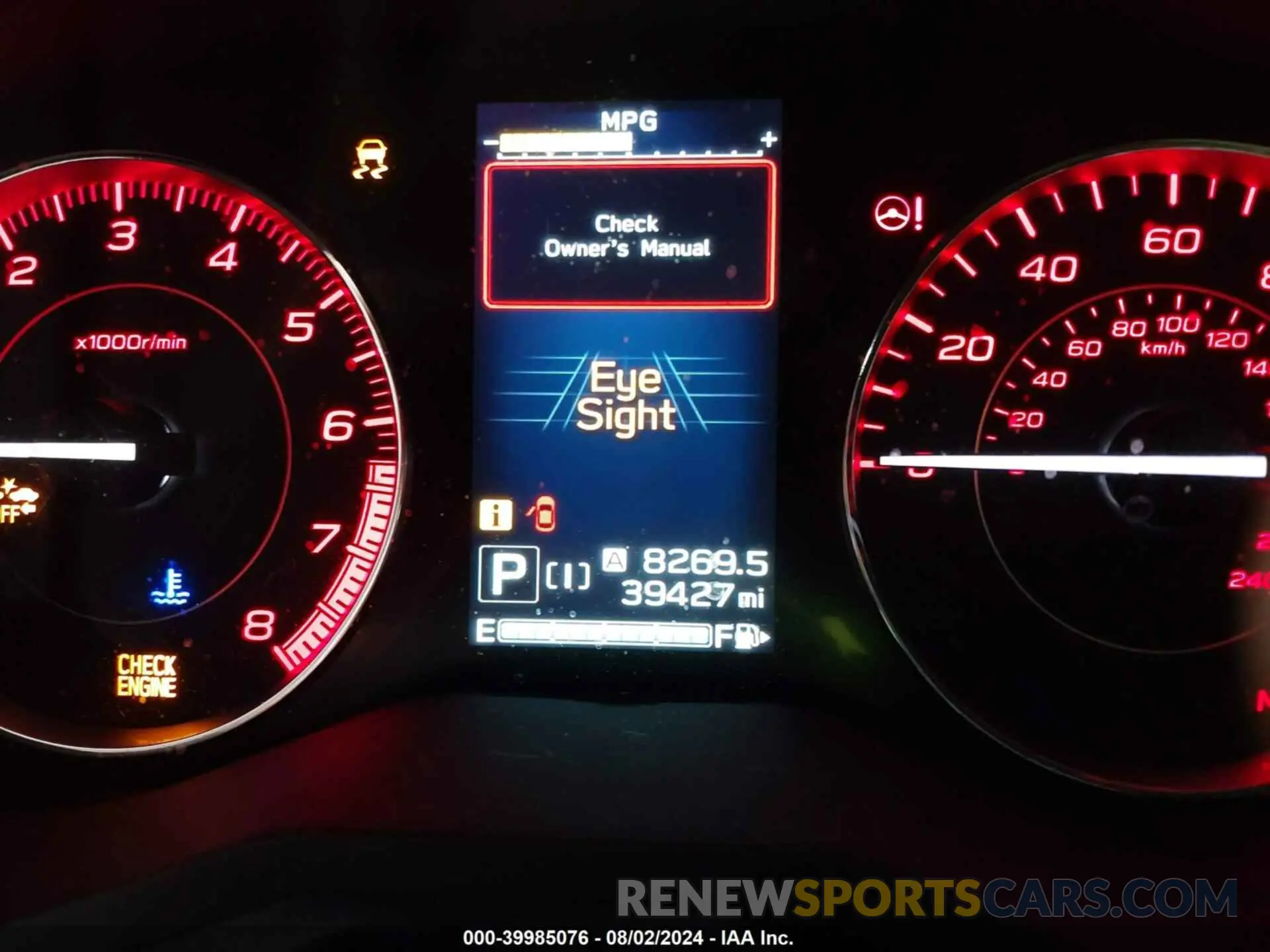 7 fotografías del automóvil dañado 4S3GKAL61M3601730 SUBARU IMPREZA 2021