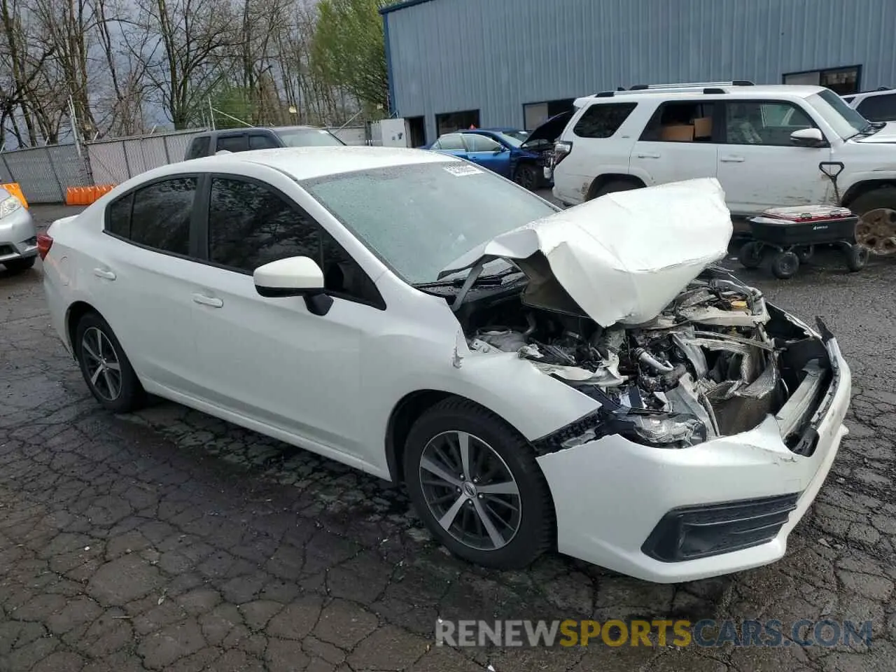 4 fotografías del automóvil dañado 4S3GKAV6XM3603781 SUBARU IMPREZA 2021