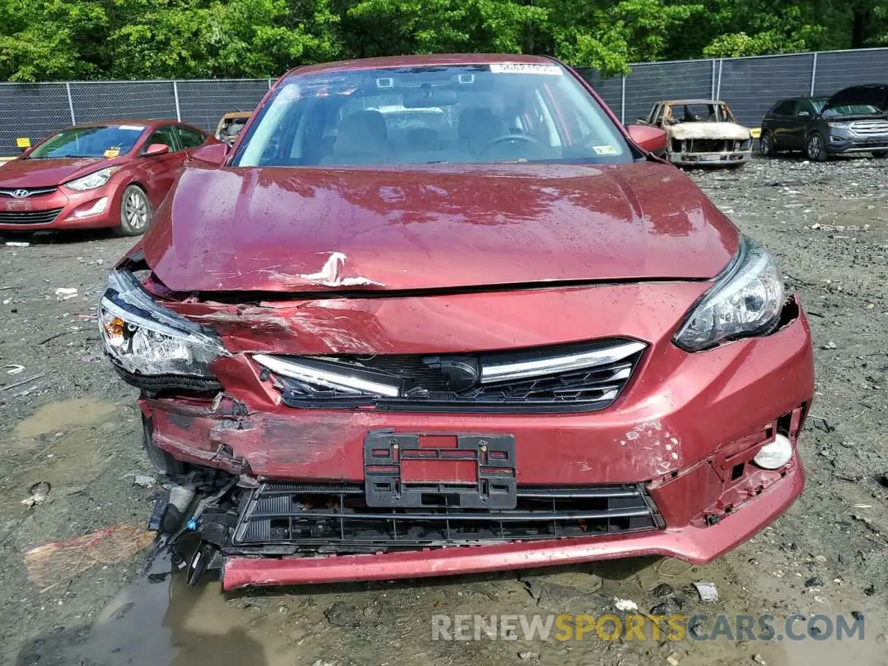 5 fotografías del automóvil dañado 4S3GKAV62N3606336 SUBARU IMPREZA 2022