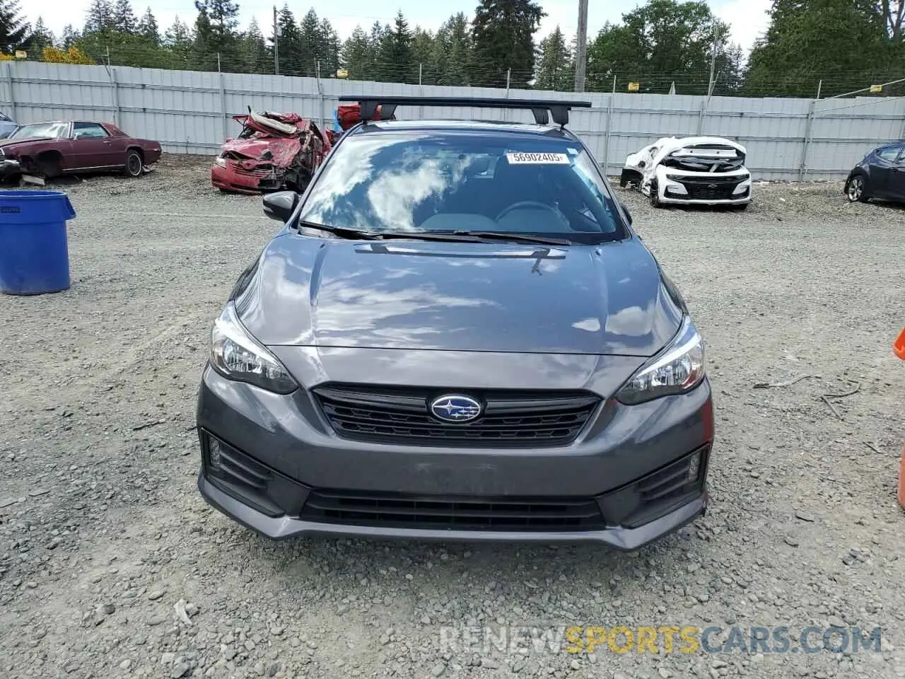 5 fotografías del automóvil dañado 4S3GTAM6XN3716999 SUBARU IMPREZA 2022