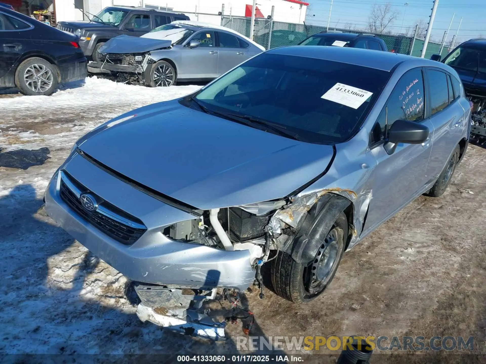 2 fotografías del automóvil dañado 4S3GTAA6XP1720490 SUBARU IMPREZA 2023