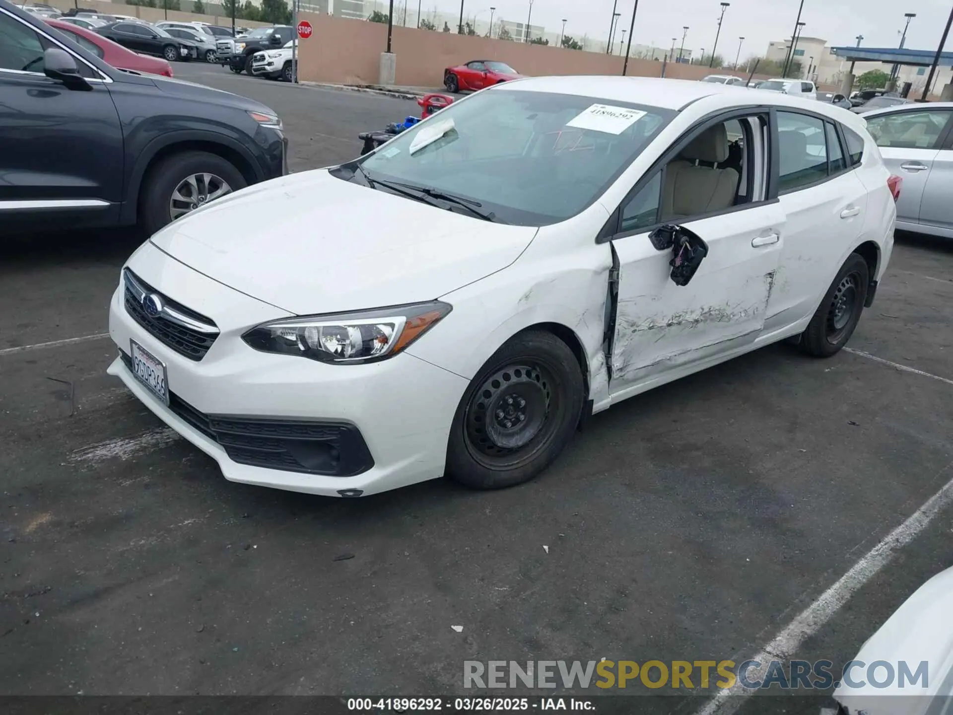2 fotografías del automóvil dañado 4S3GTAB6XP3719830 SUBARU IMPREZA 2023