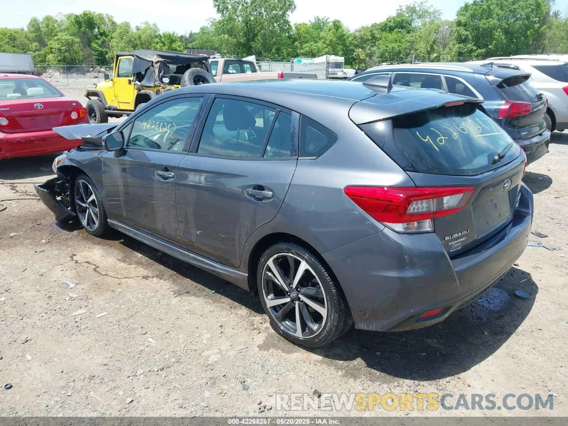 3 fotografías del automóvil dañado 4S3GTAM60P3719834 SUBARU IMPREZA 2023