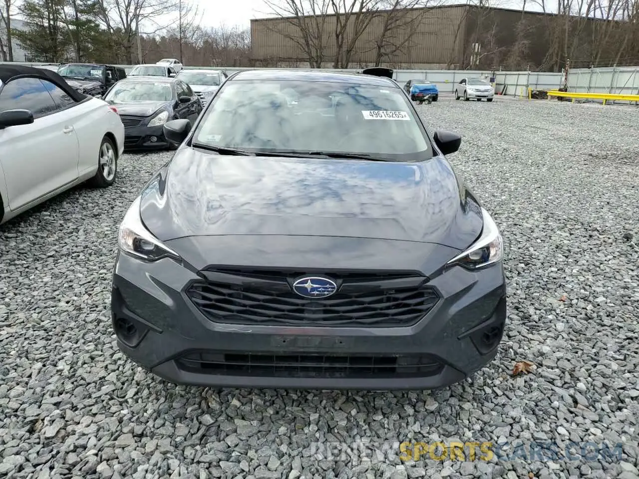 5 fotografías del automóvil dañado JF1GUABC7R8272159 SUBARU IMPREZA 2024