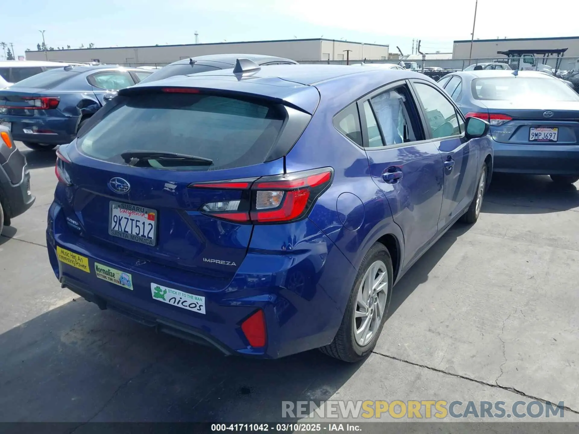 4 fotografías del automóvil dañado JF1GUABC9R8323581 SUBARU IMPREZA 2024