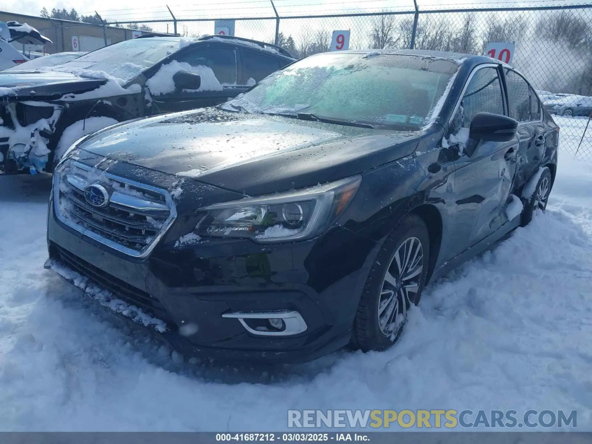 2 fotografías del automóvil dañado 4S3BNAF60K3035277 SUBARU LEGACY 2019
