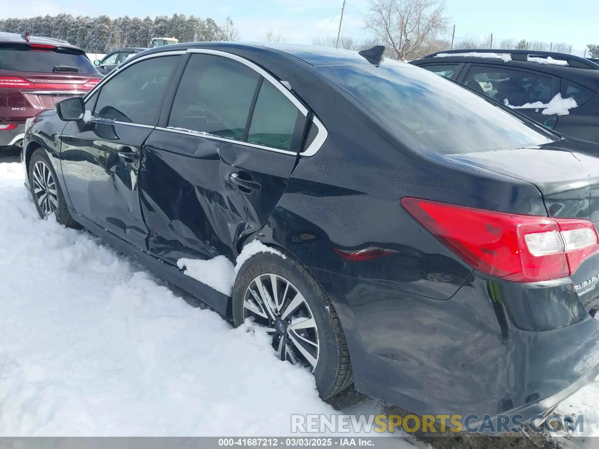 6 fotografías del automóvil dañado 4S3BNAF60K3035277 SUBARU LEGACY 2019