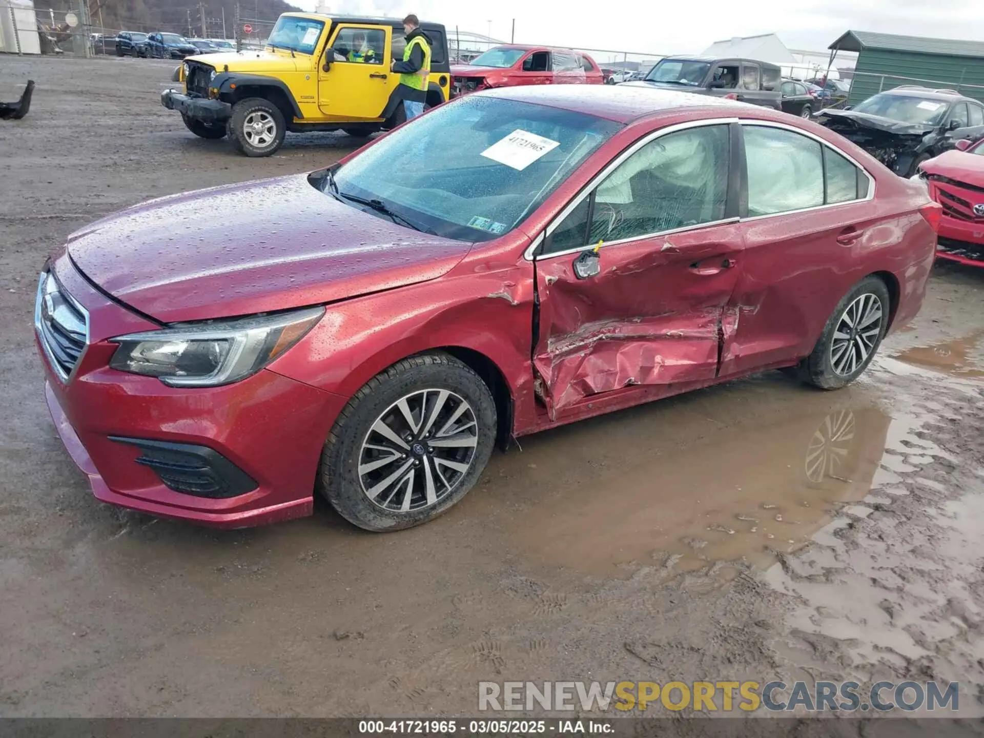 2 fotografías del automóvil dañado 4S3BNAF65K3021374 SUBARU LEGACY 2019