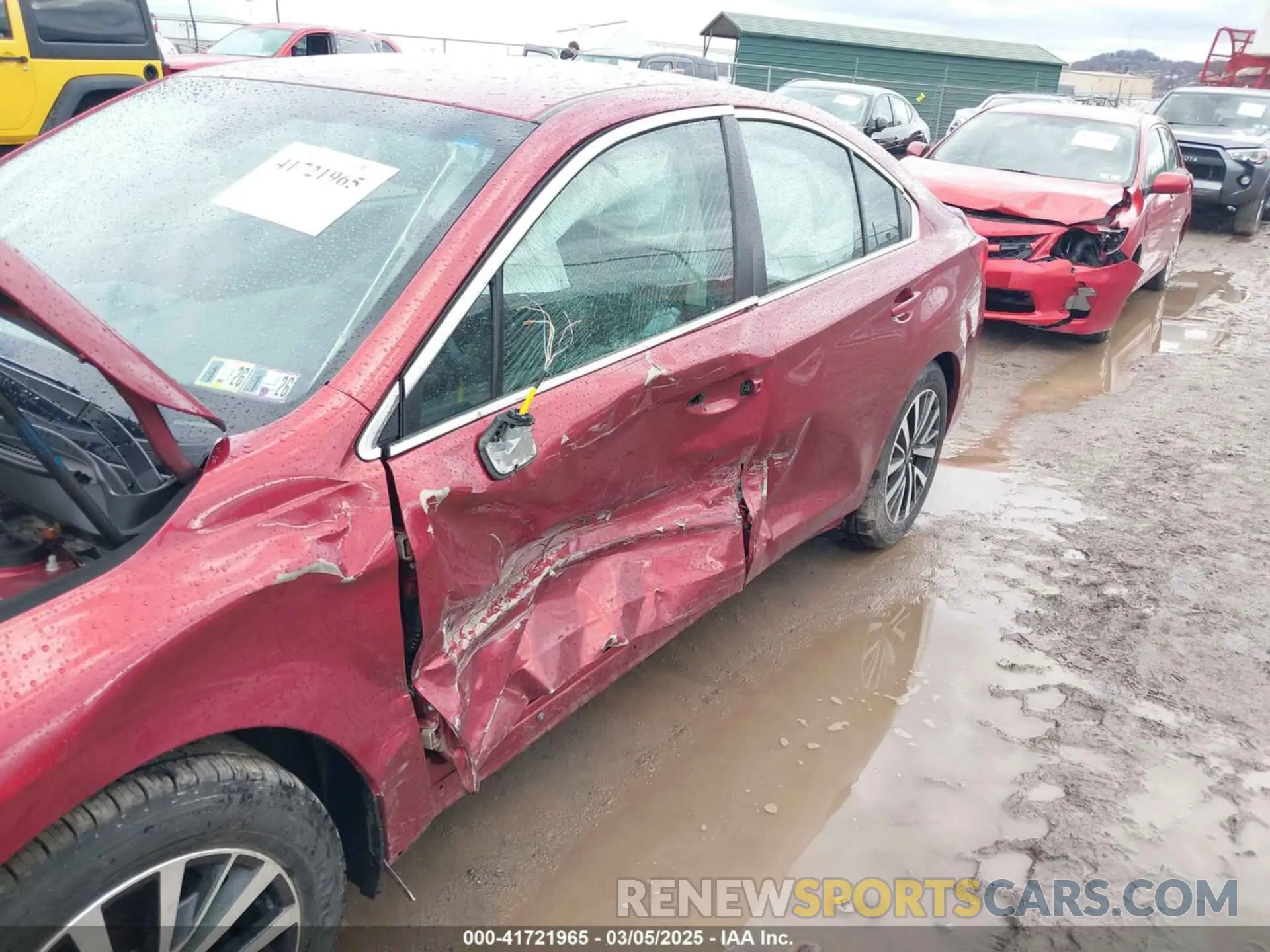 6 fotografías del automóvil dañado 4S3BNAF65K3021374 SUBARU LEGACY 2019