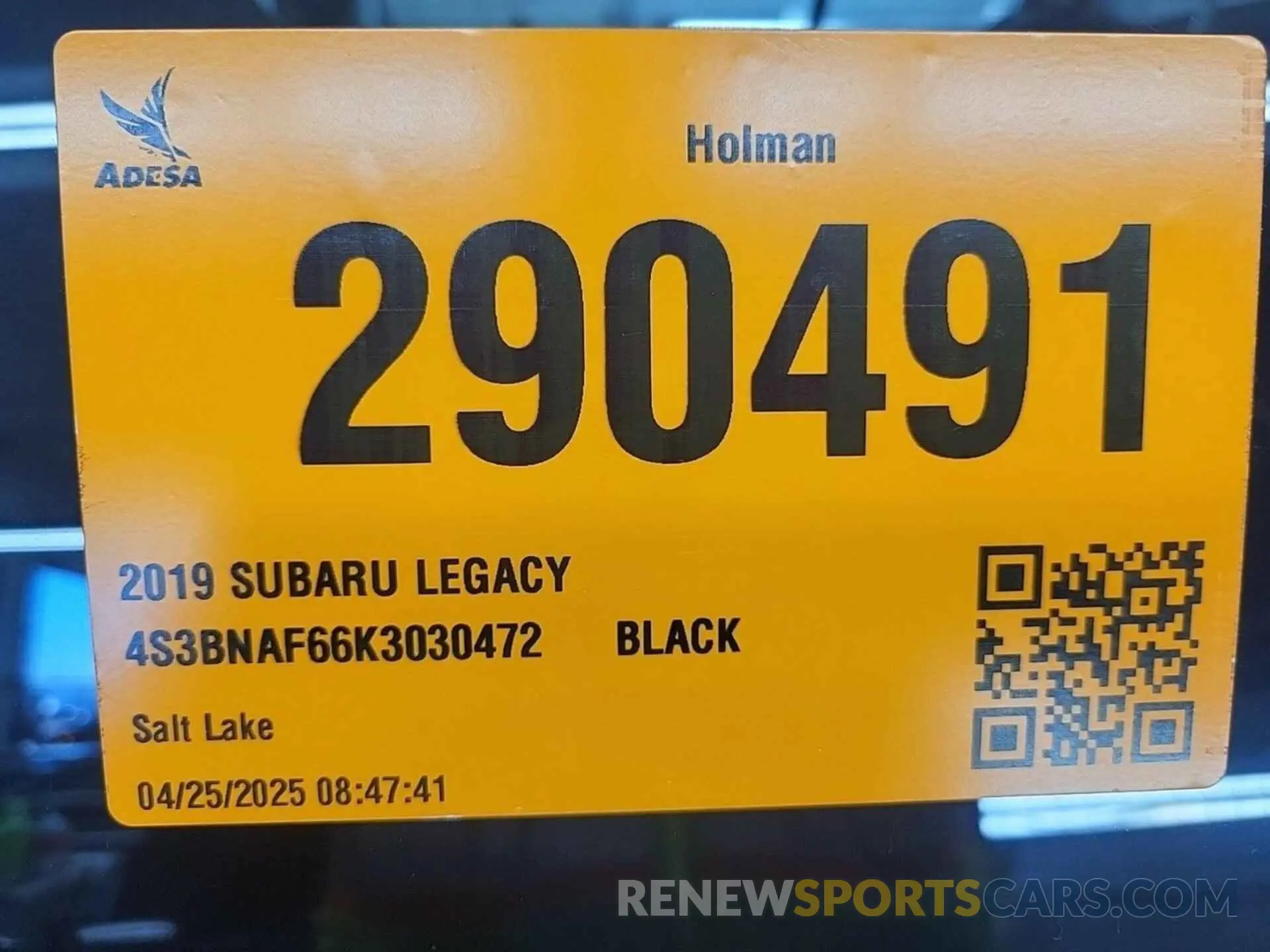 22 fotografías del automóvil dañado 4S3BNAF66K3030472 SUBARU LEGACY 2019