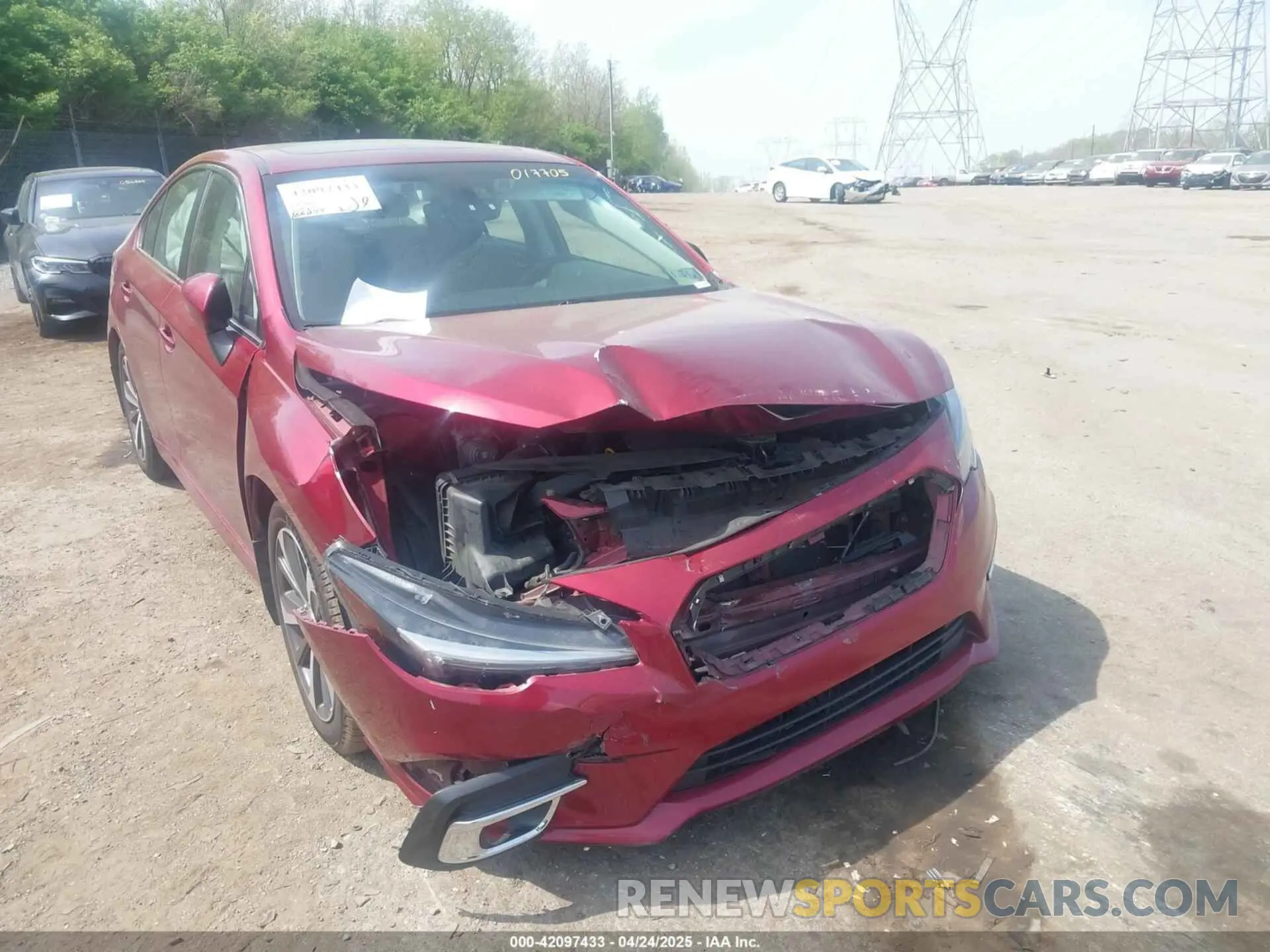 6 fotografías del automóvil dañado 4S3BNAN62K3017705 SUBARU LEGACY 2019