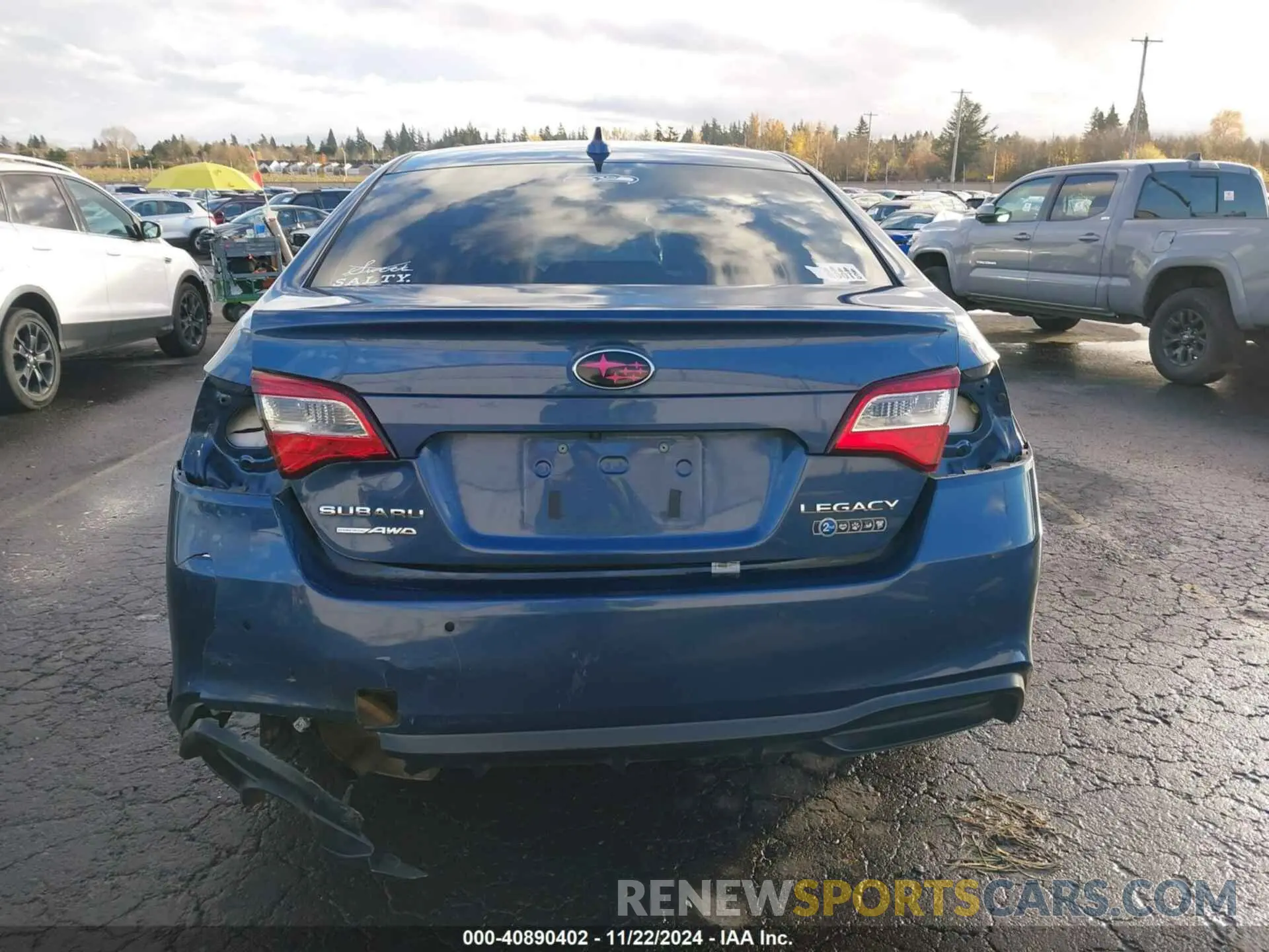 17 fotografías del automóvil dañado 4S3BNAN62K3028672 SUBARU LEGACY 2019