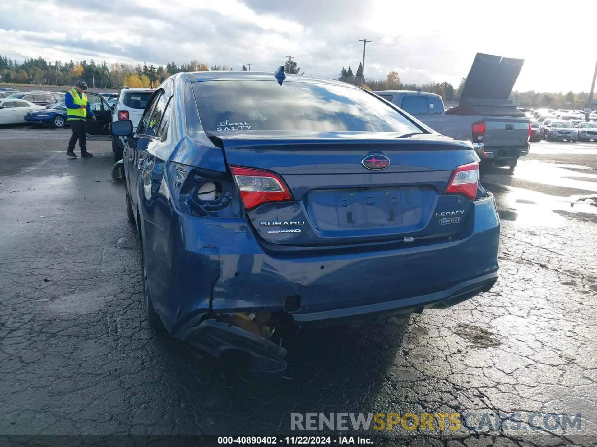 6 fotografías del automóvil dañado 4S3BNAN62K3028672 SUBARU LEGACY 2019