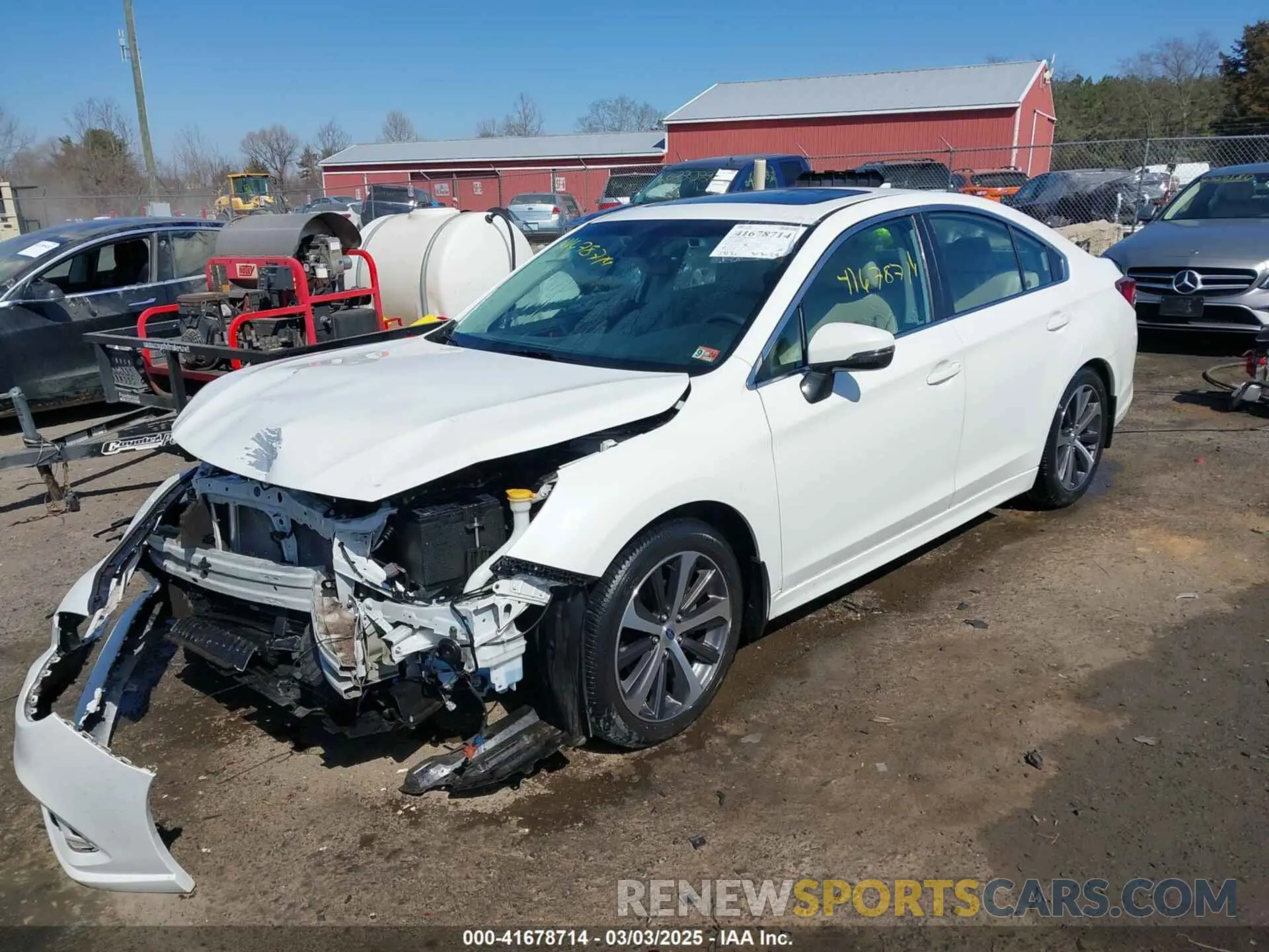 2 fotografías del automóvil dañado 4S3BNAN65K3009856 SUBARU LEGACY 2019