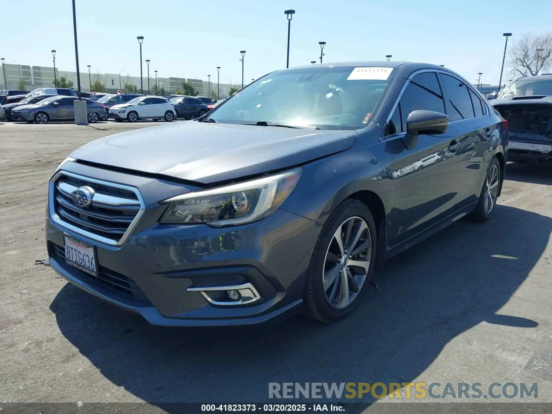 2 fotografías del automóvil dañado 4S3BNEN63K3003626 SUBARU LEGACY 2019