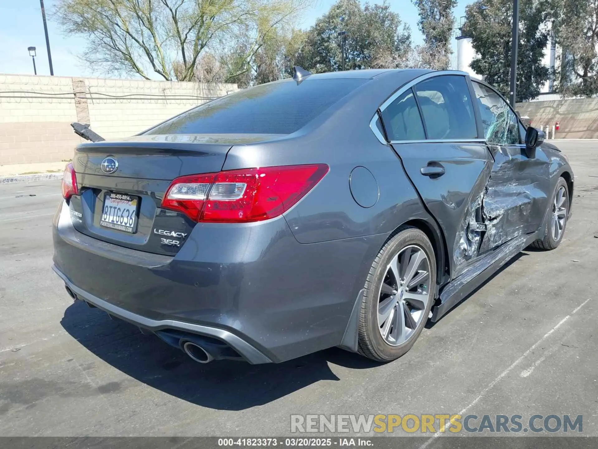 4 fotografías del automóvil dañado 4S3BNEN63K3003626 SUBARU LEGACY 2019