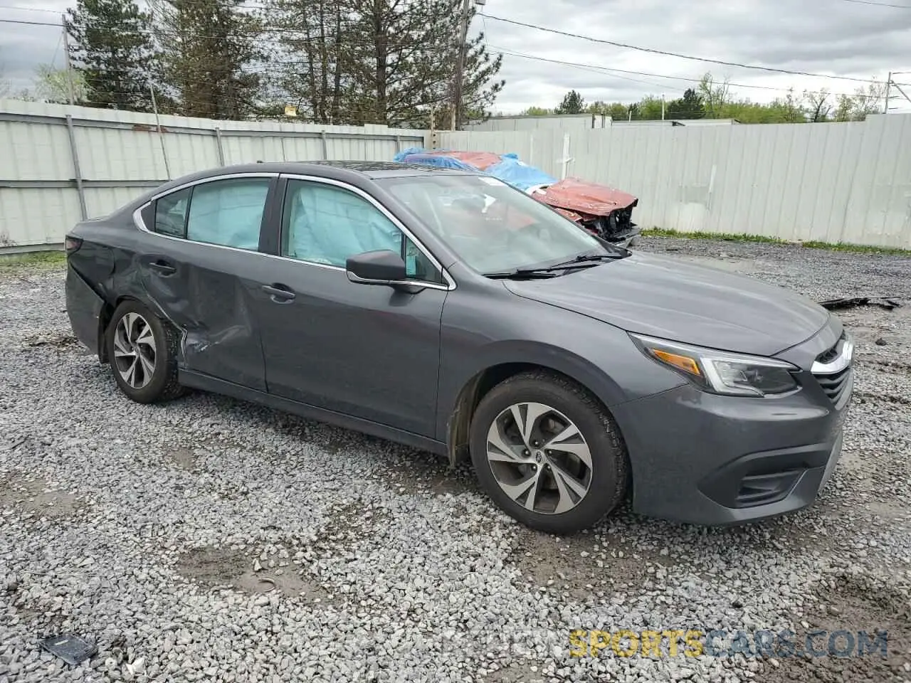 4 fotografías del automóvil dañado 4S3BWAB63L3003749 SUBARU LEGACY 2020