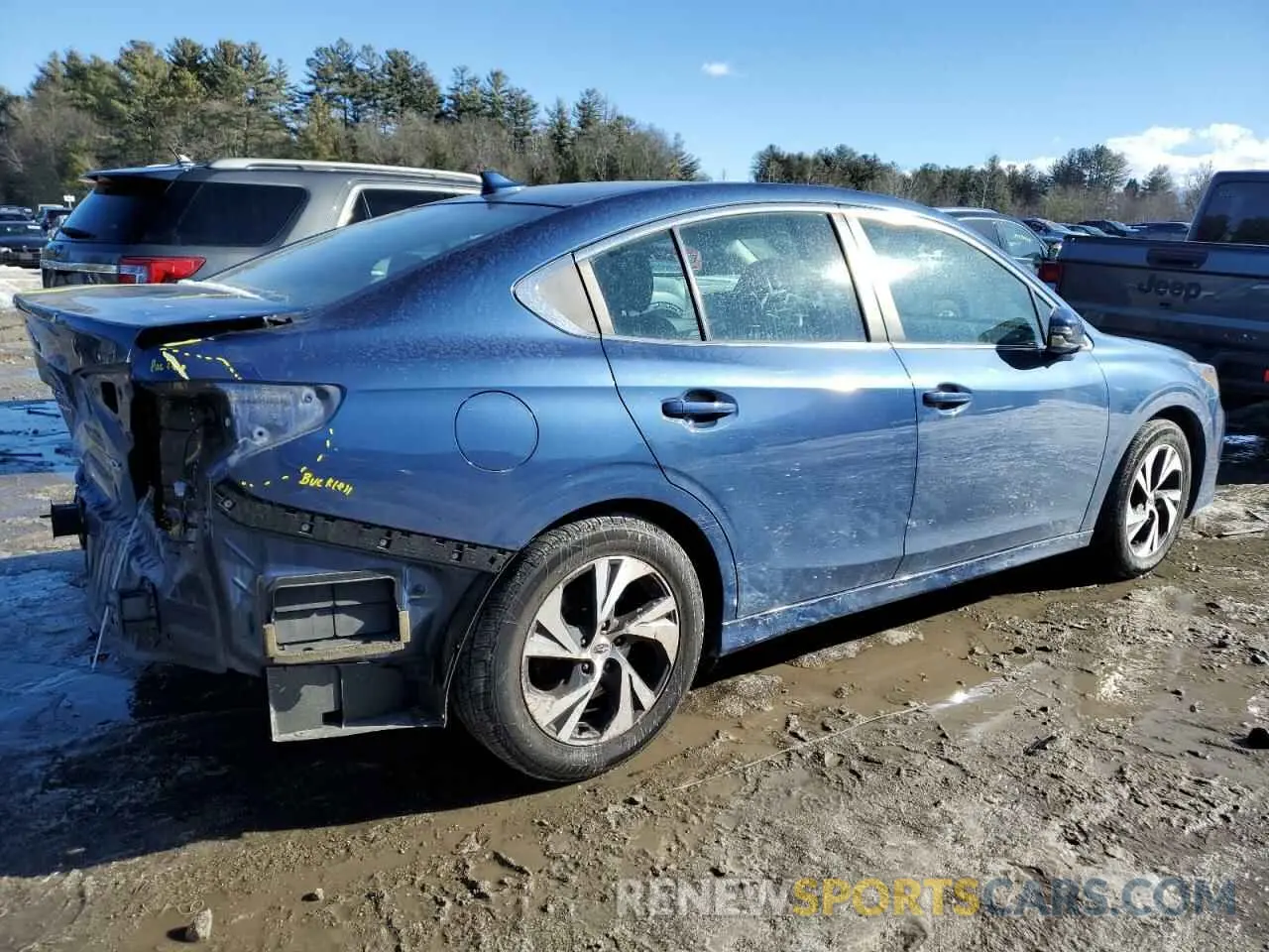 3 fotografías del automóvil dañado 4S3BWAC62L3016037 SUBARU LEGACY 2020