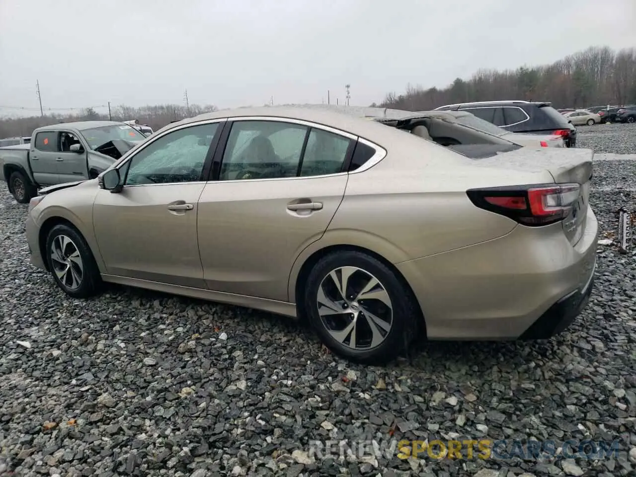 2 fotografías del automóvil dañado 4S3BWAC63L3011929 SUBARU LEGACY 2020