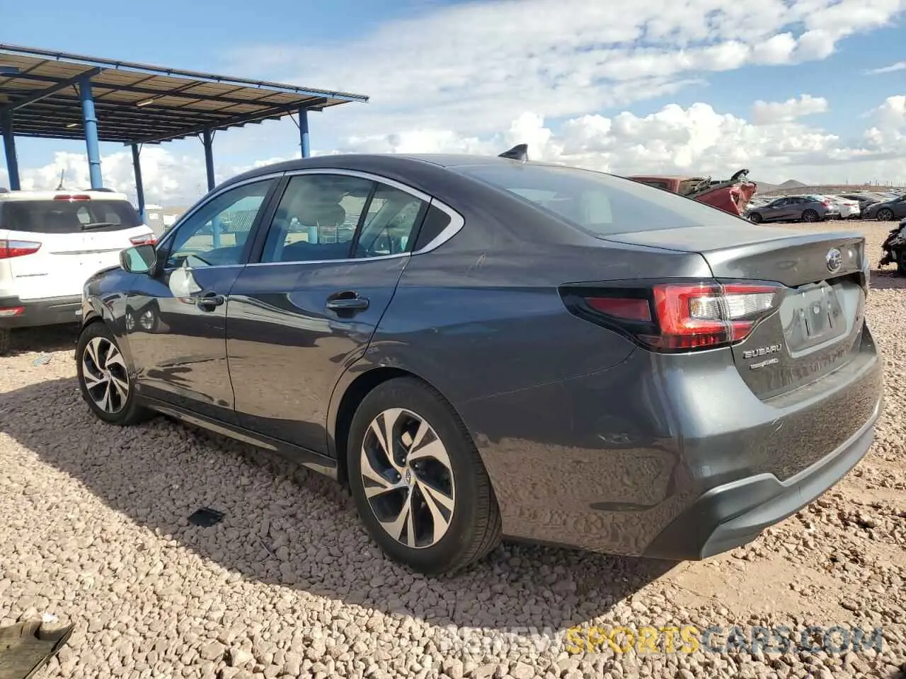 2 fotografías del automóvil dañado 4S3BWAC68L3032050 SUBARU LEGACY 2020
