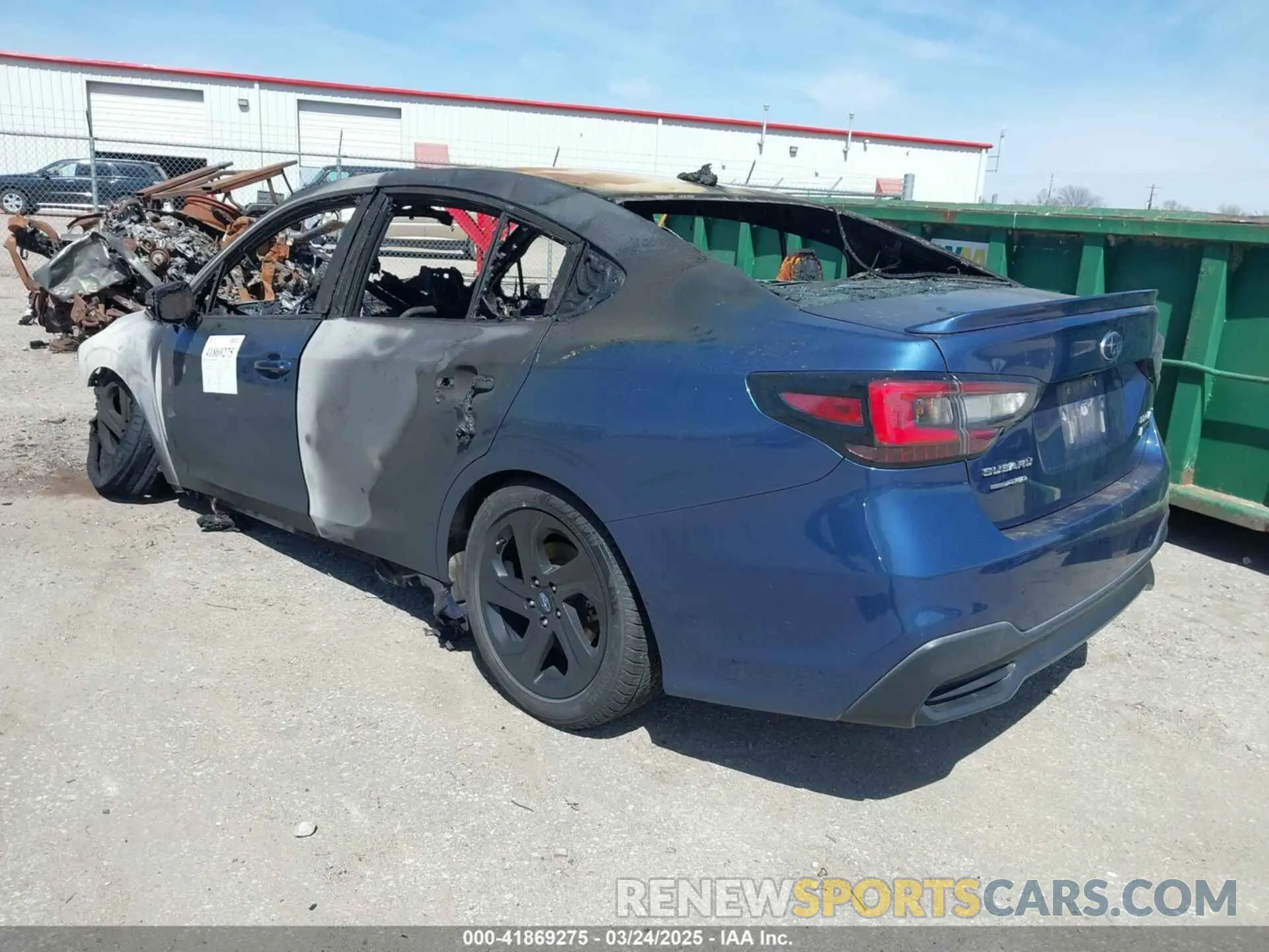 3 fotografías del automóvil dañado 4S3BWAF61L3013626 SUBARU LEGACY 2020