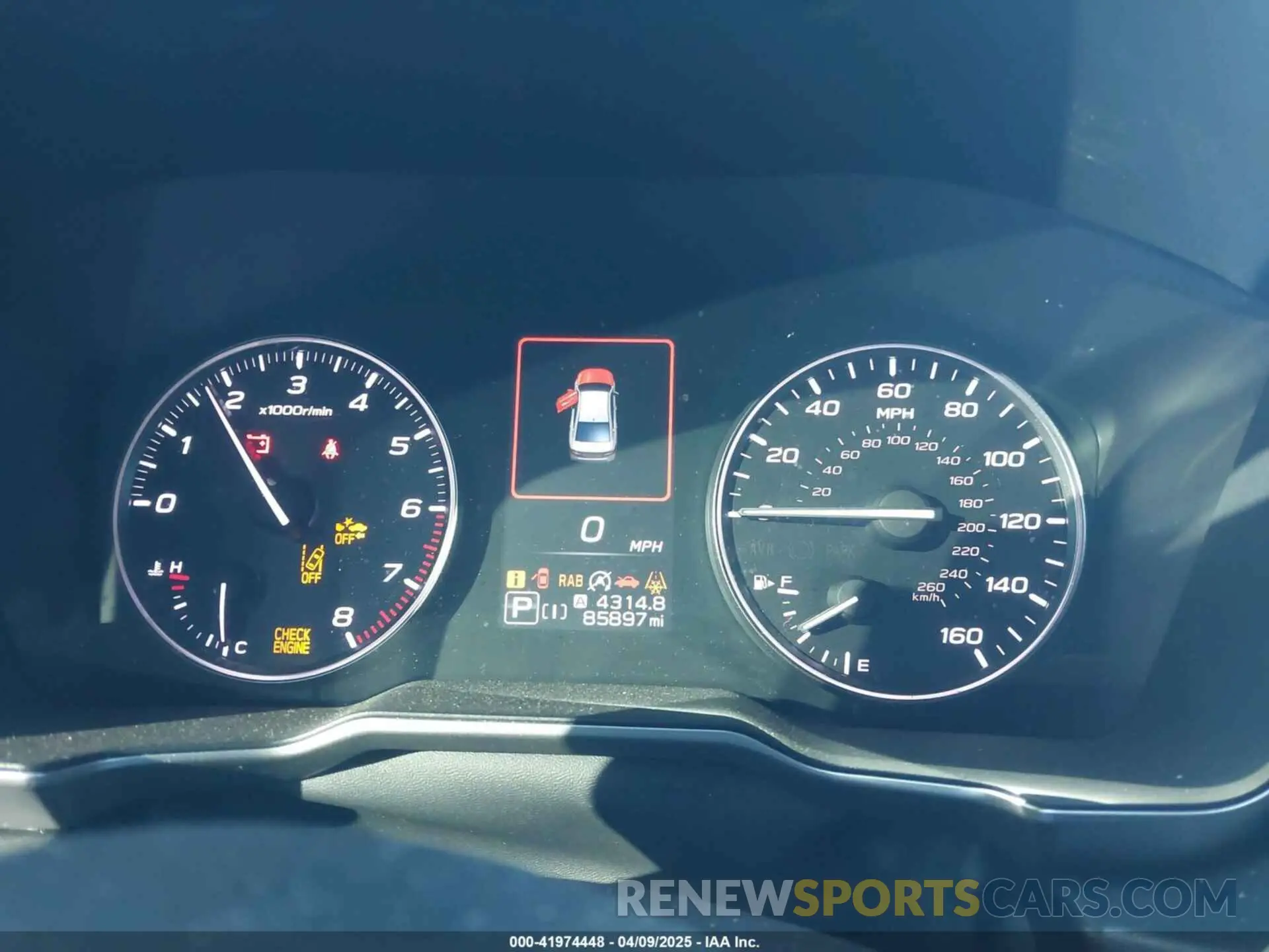 7 fotografías del automóvil dañado 4S3BWAG67L3009966 SUBARU LEGACY 2020