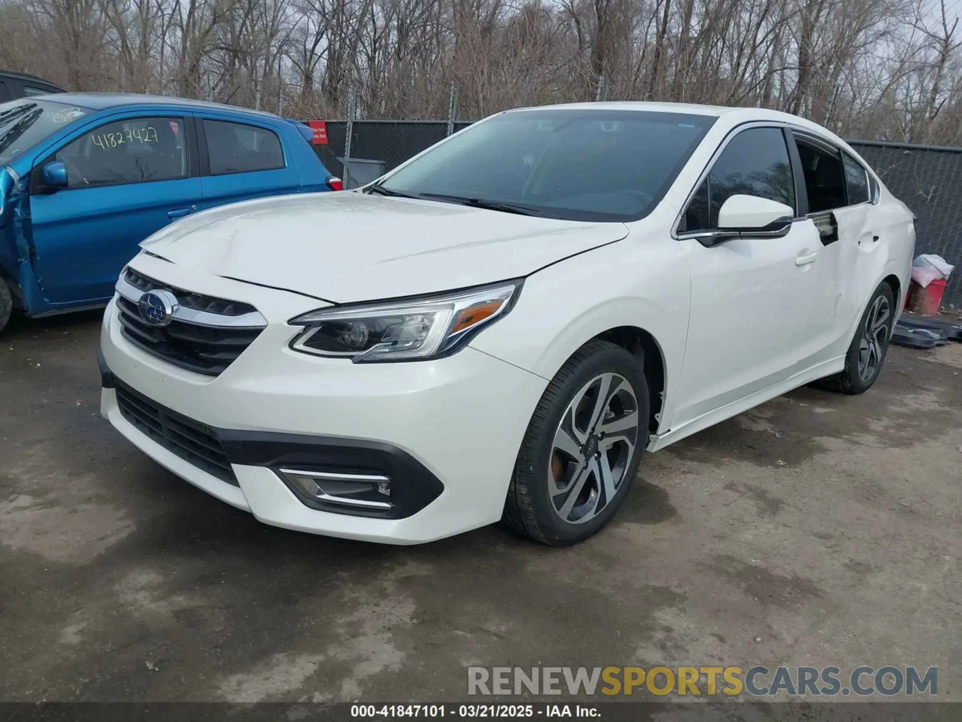 2 fotografías del automóvil dañado 4S3BWAL61L3003411 SUBARU LEGACY 2020