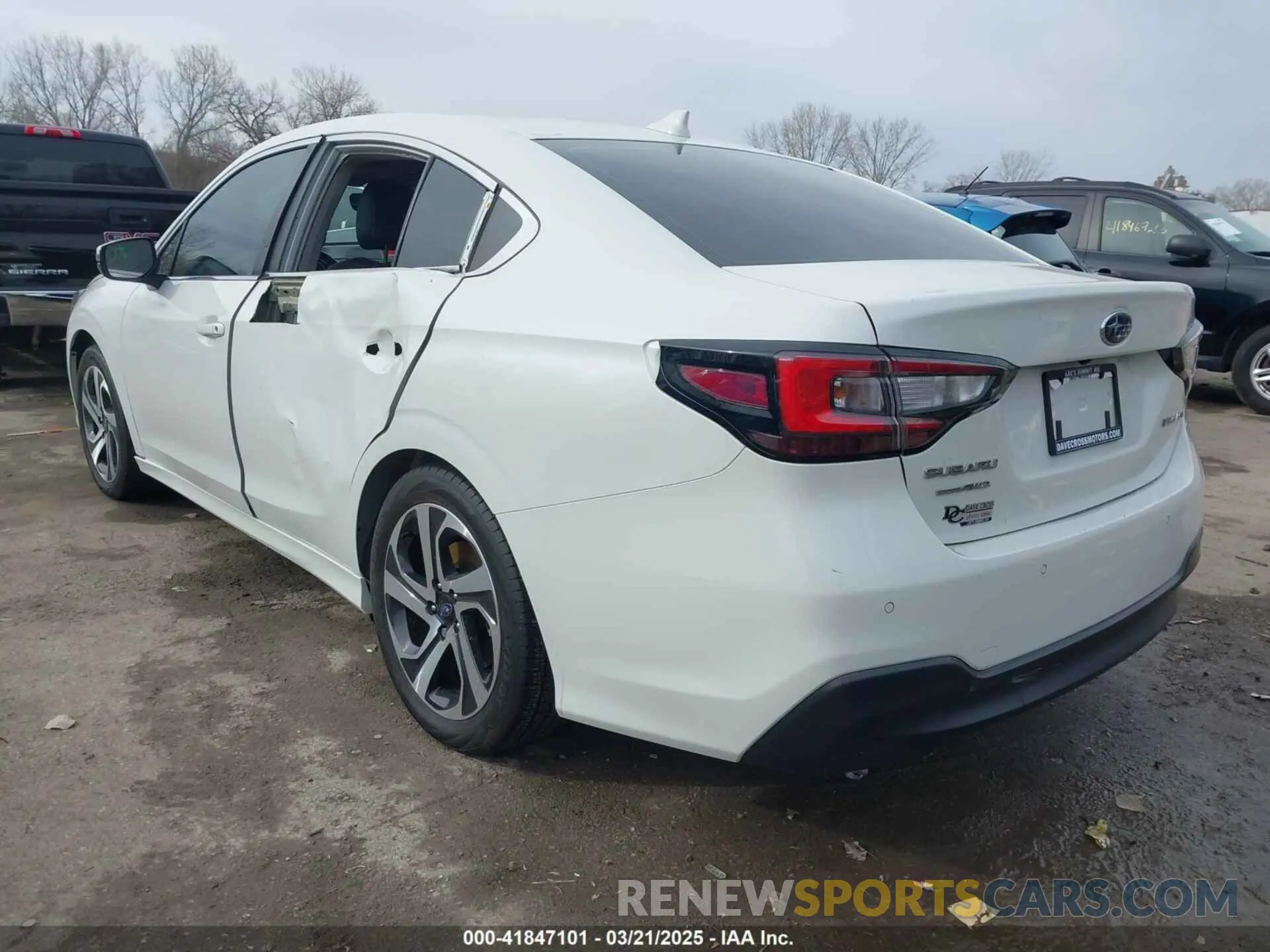 3 fotografías del automóvil dañado 4S3BWAL61L3003411 SUBARU LEGACY 2020