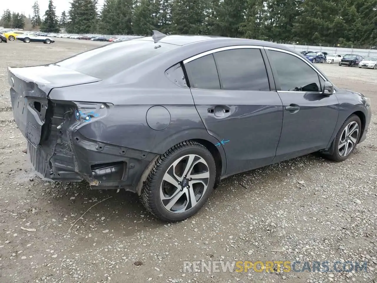 3 fotografías del automóvil dañado 4S3BWAN60L3028958 SUBARU LEGACY 2020
