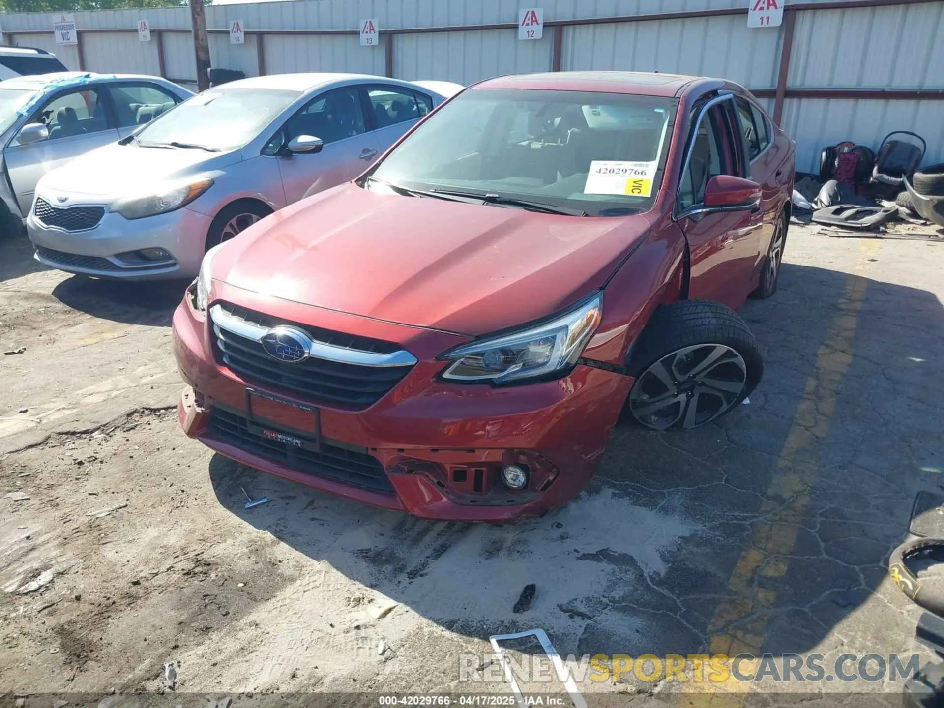 2 fotografías del automóvil dañado 4S3BWAN67L3007010 SUBARU LEGACY 2020