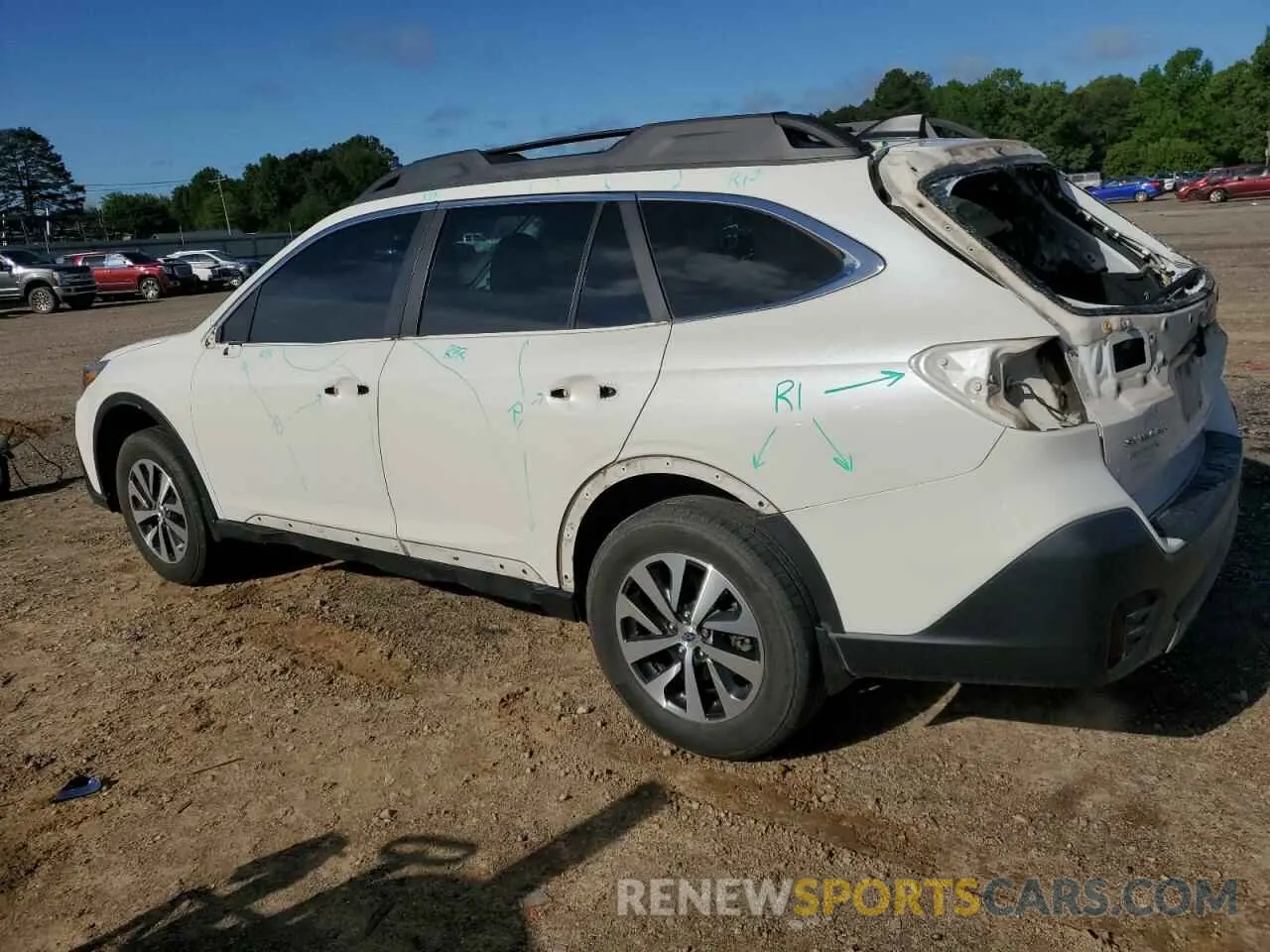 2 fotografías del automóvil dañado 4S4BTAAC6L3252817 SUBARU LEGACY 2020