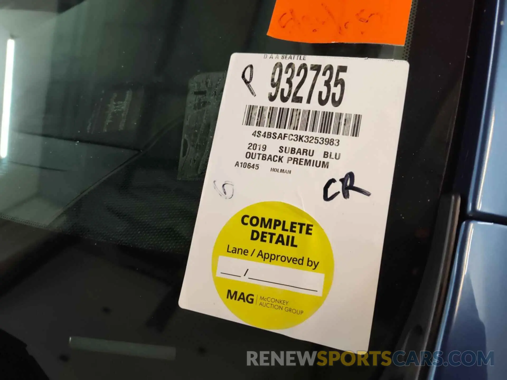 3 fotografías del automóvil dañado 4S4BSAFC3K3253983 SUBARU OUTBACK 2019